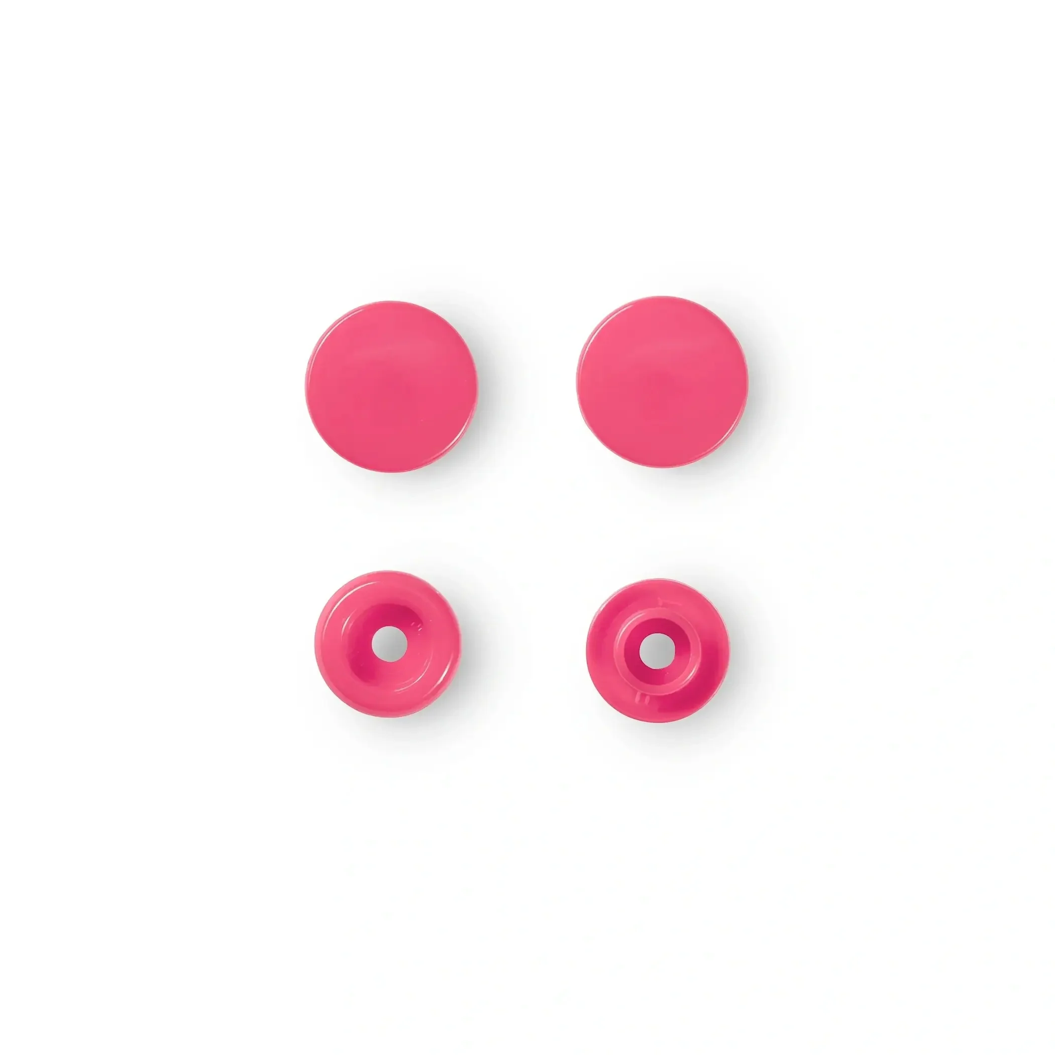 Color Snaps, round, 12.4 mm, 30 pcs, Raspberry Pink - Image 2