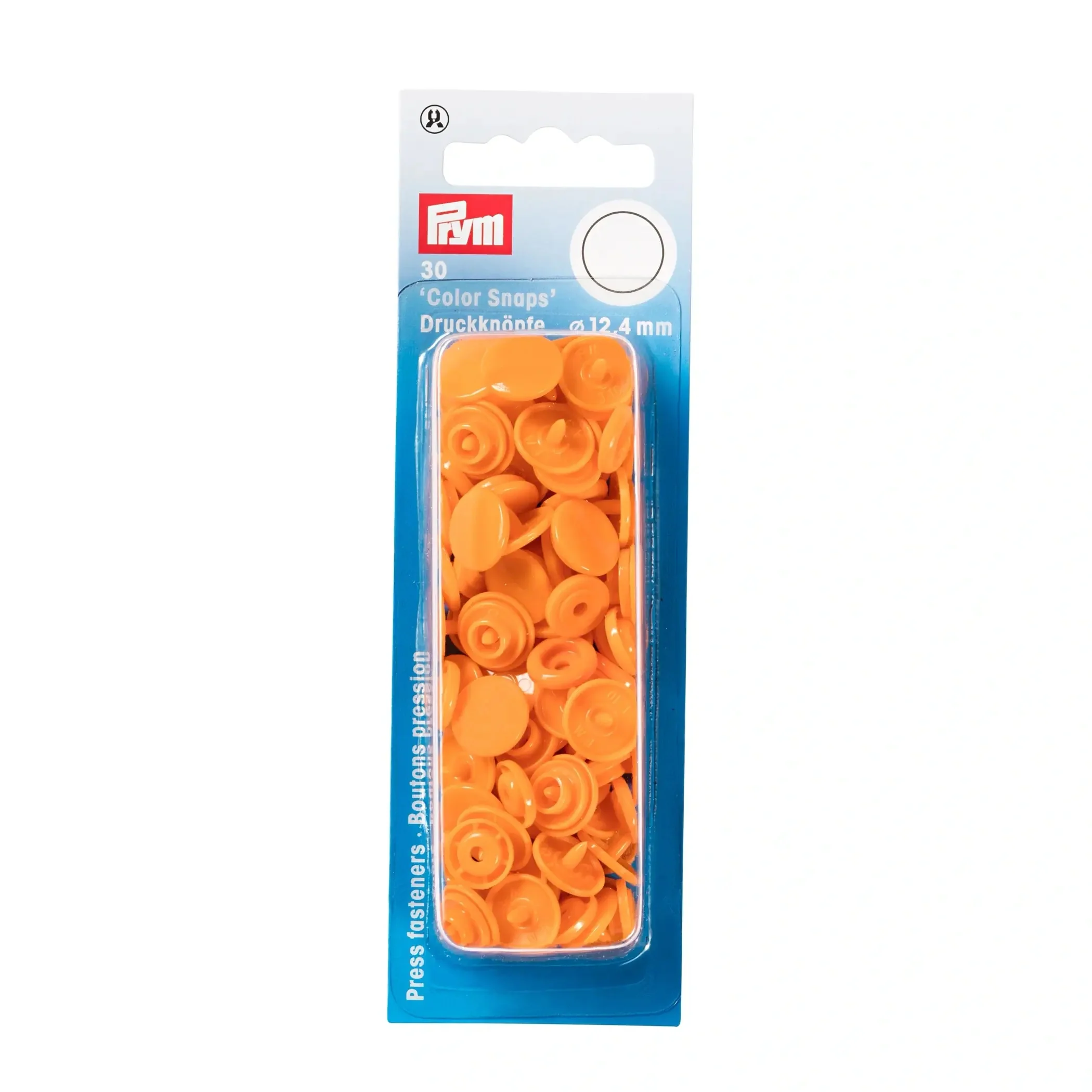 Color Snaps, round, 12.4 mm, 30 pcs, Orange