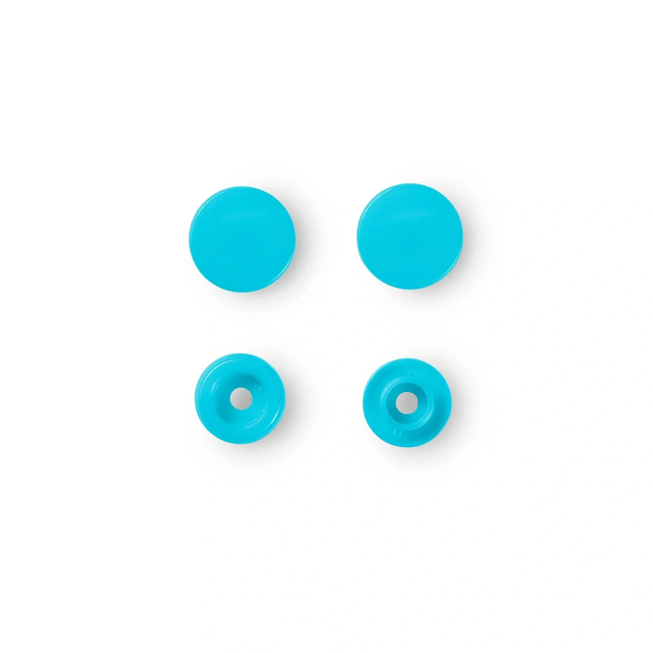 Color Snaps, round, 12.4 mm, 30 pcs, Turquoise - Image 2