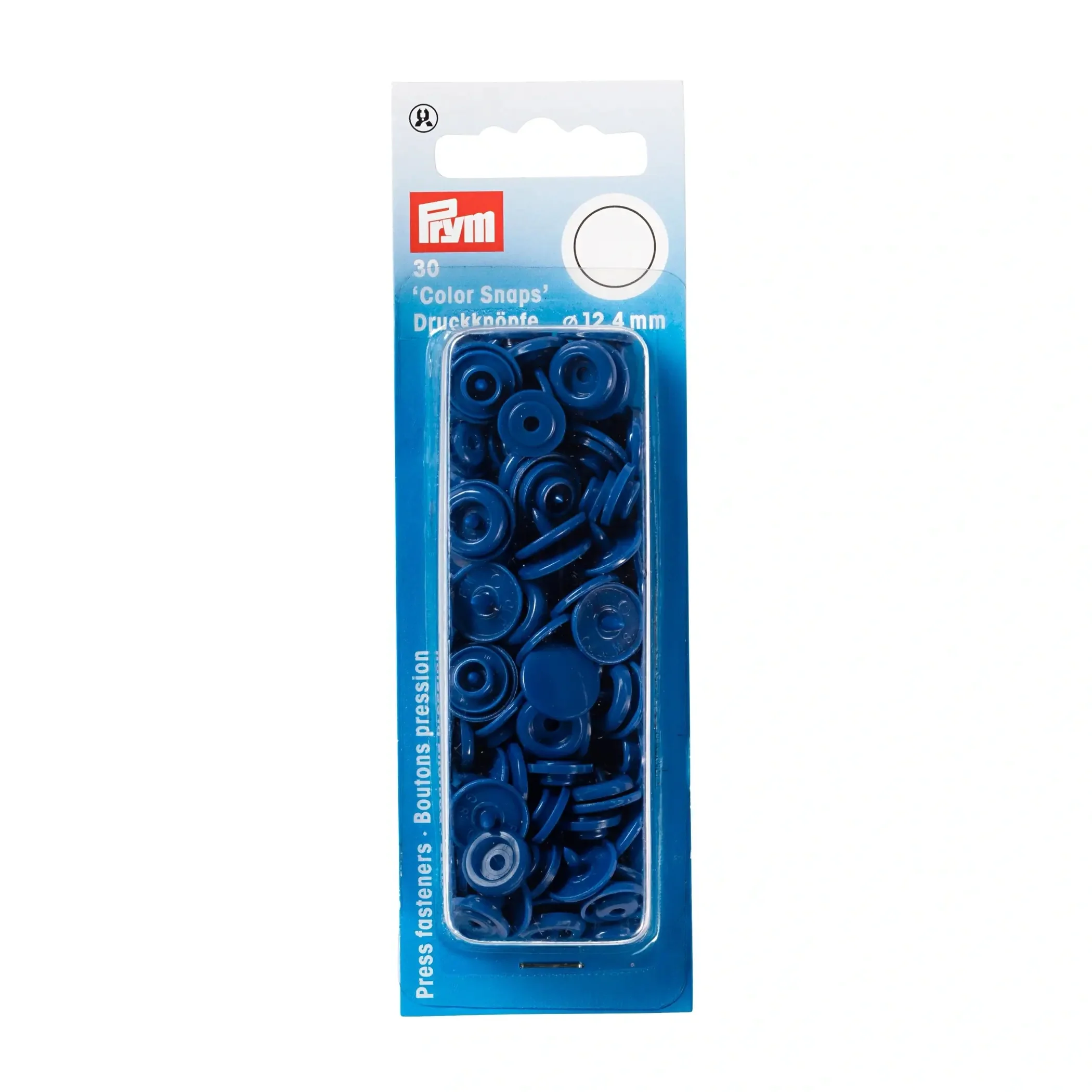 Color Snaps, round, 12.4 mm, 30 pcs, Blue