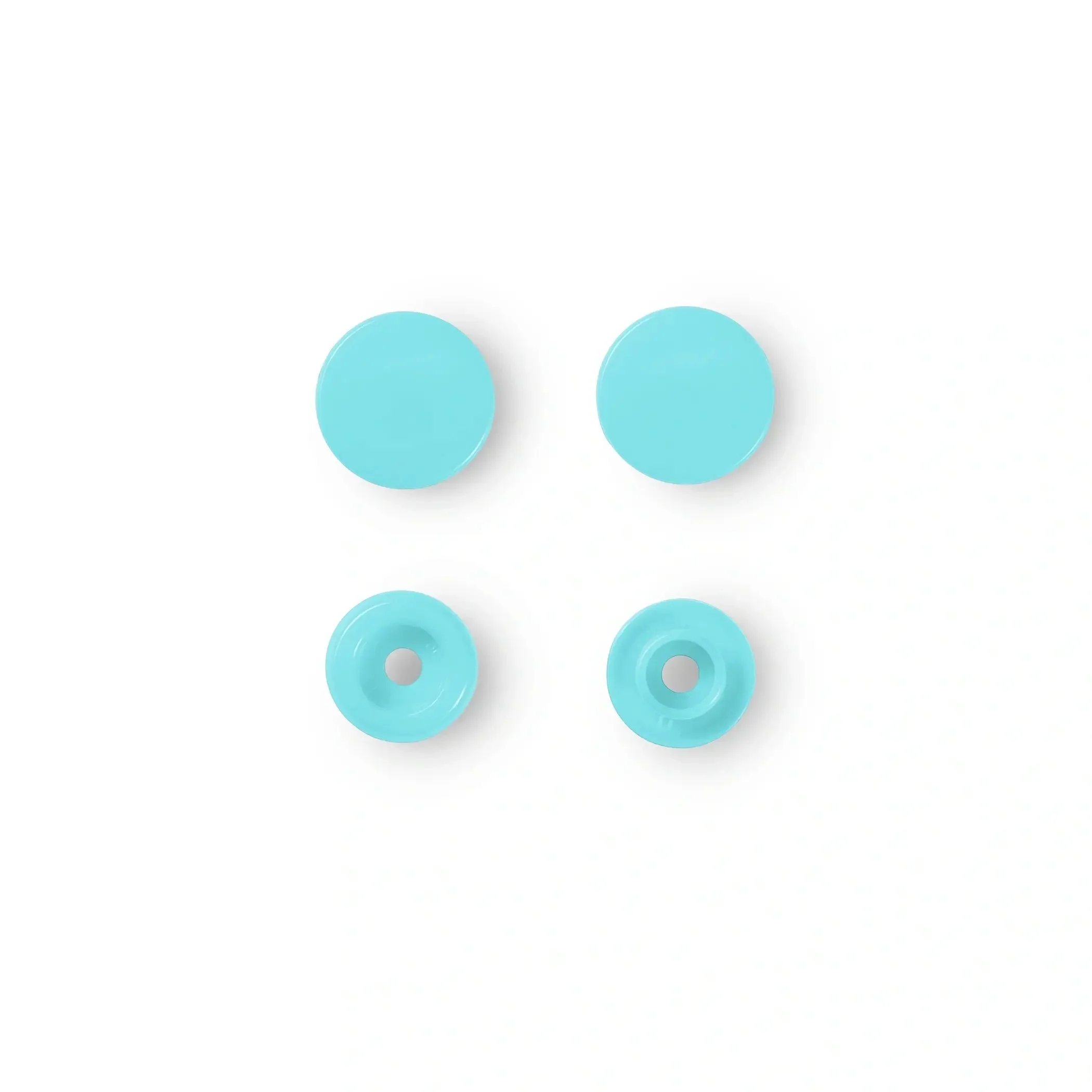 Color Snaps, round, 12.4 mm, 30 pcs, Light Turquoise - Image 2