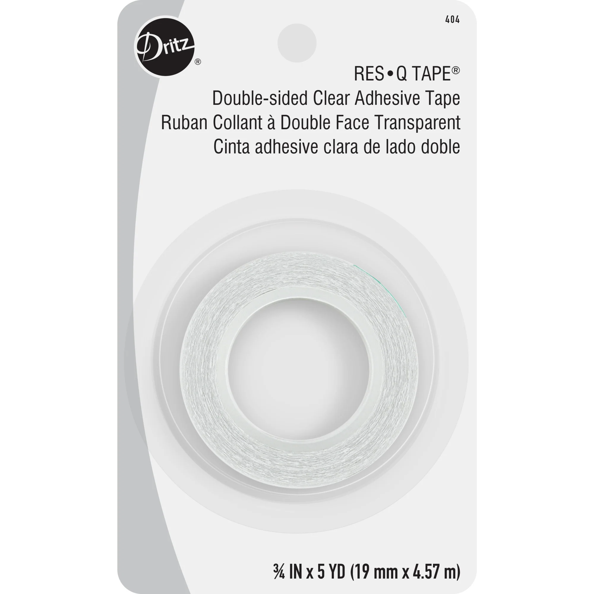 3/4" Res-Q-Tape, Double-Sided Adhesive Tape, Clear, 5 yd