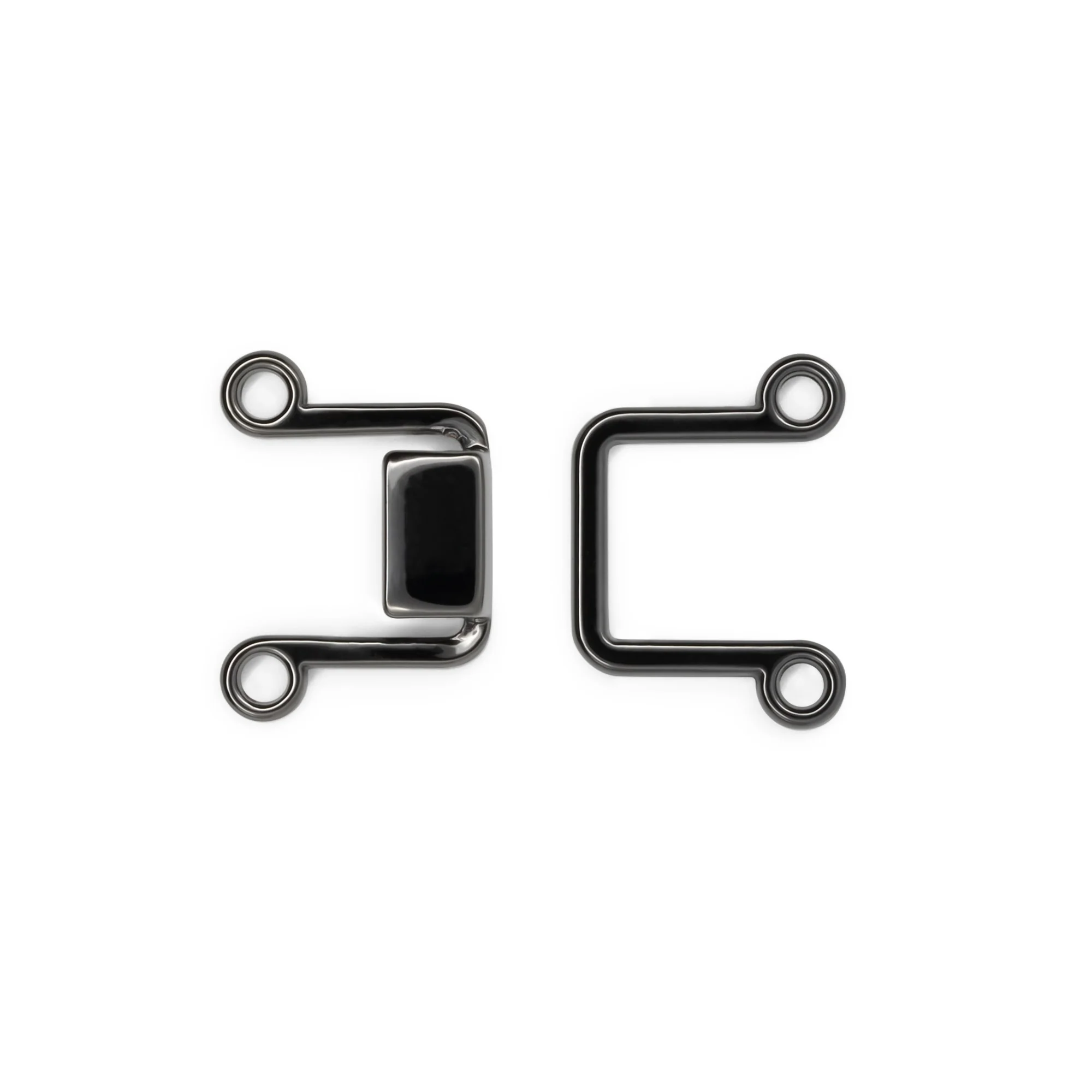 Hooks & Eyes, 2 Sets, Gunmetal - Image 3