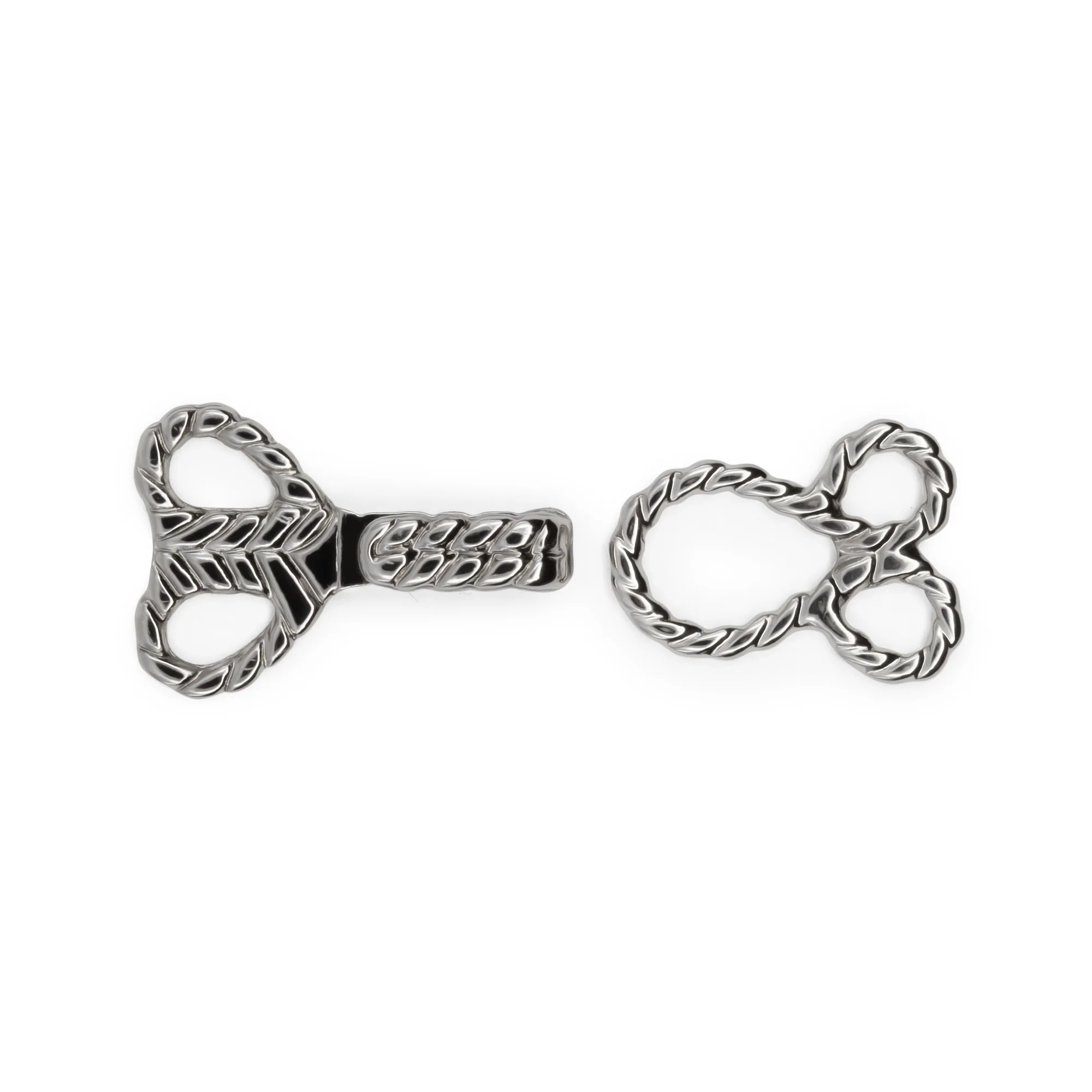 Decorative Hooks & Eyes, 2 Sets, Nickel - Image 3