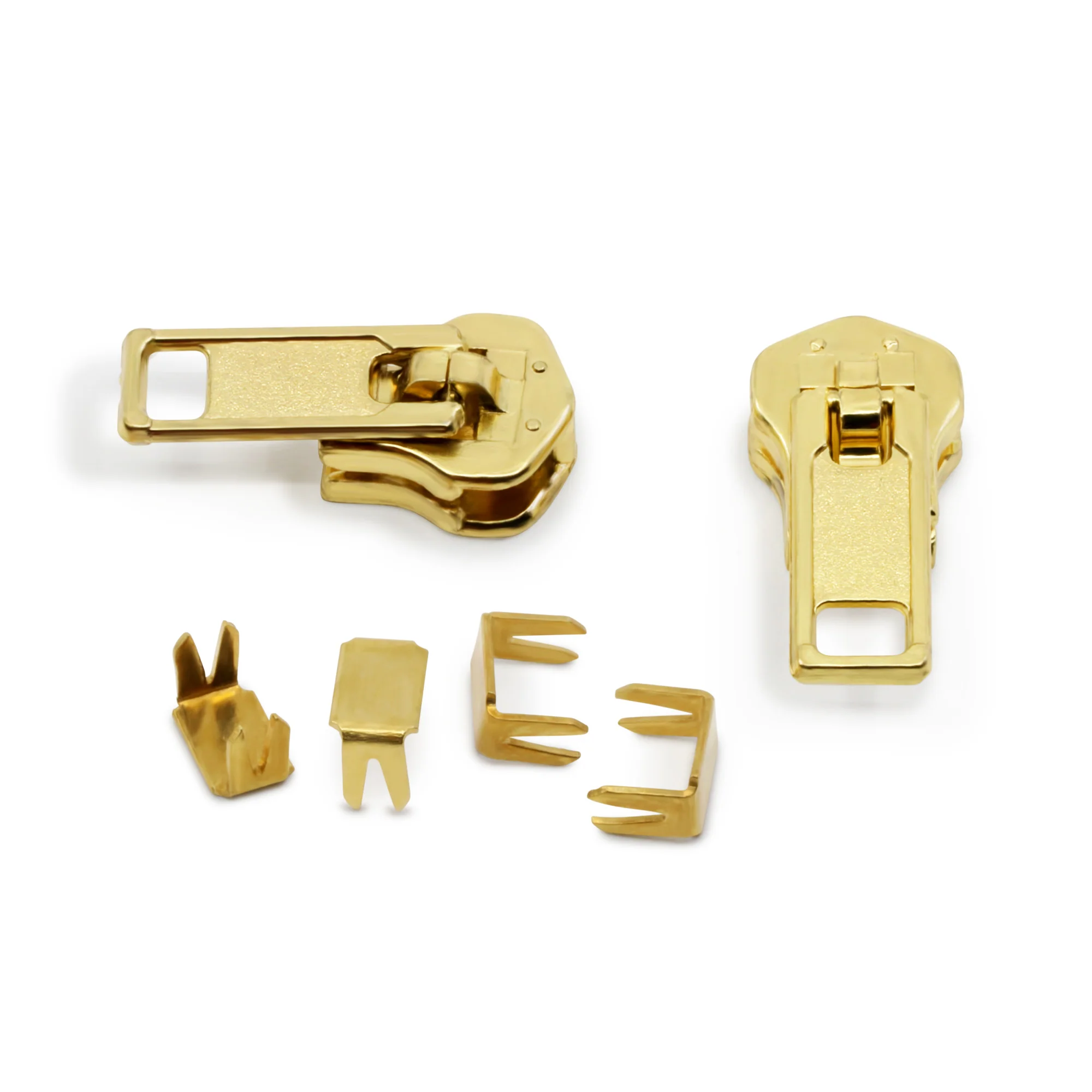 Zipper Slides & Stops, Brass, 12 pc - Image 2