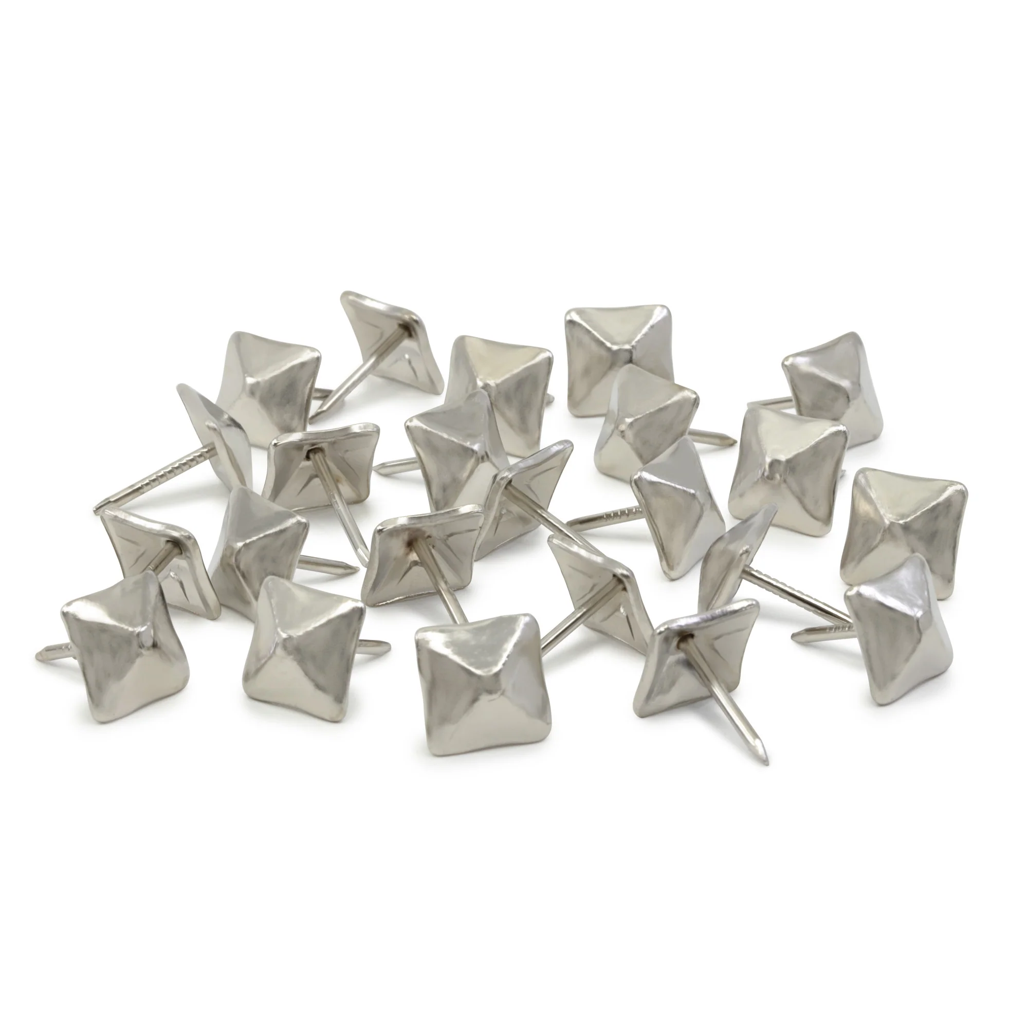 7/16" Square Decorative Nails, Nickel, 24 pc - Image 3