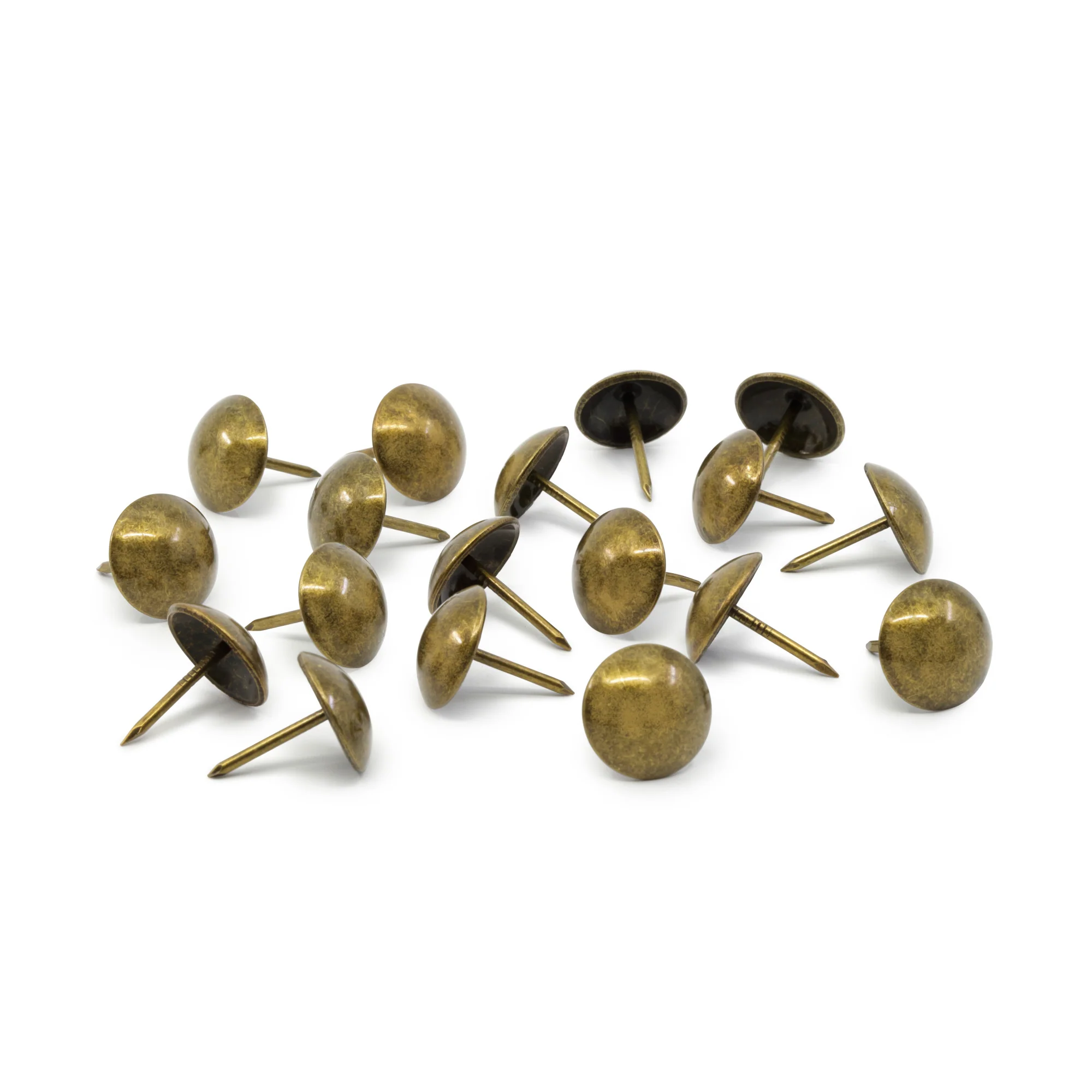 5/8" Smooth Decorative Nails, Antique Brass, 18 pc - Image 3
