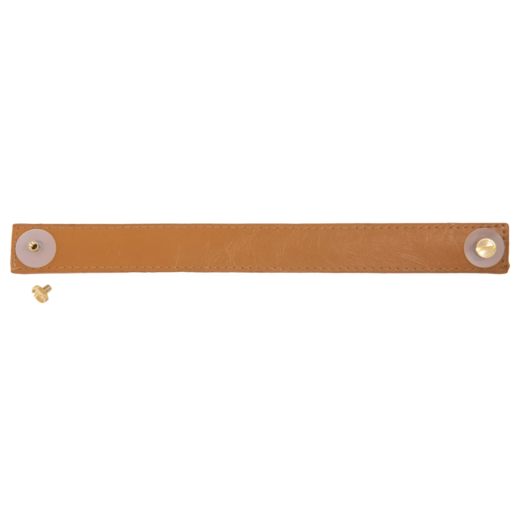 10" Faux Leather Handle Set, Ocher Brown - Image 3