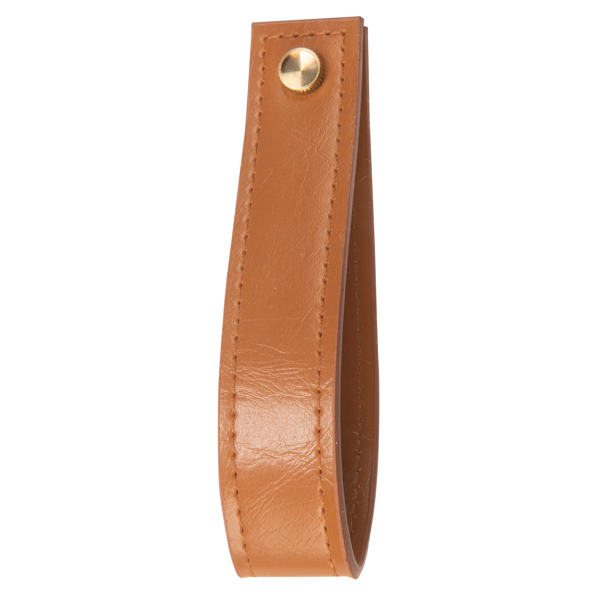 10" Faux Leather Handle Set, Ocher Brown - Image 4