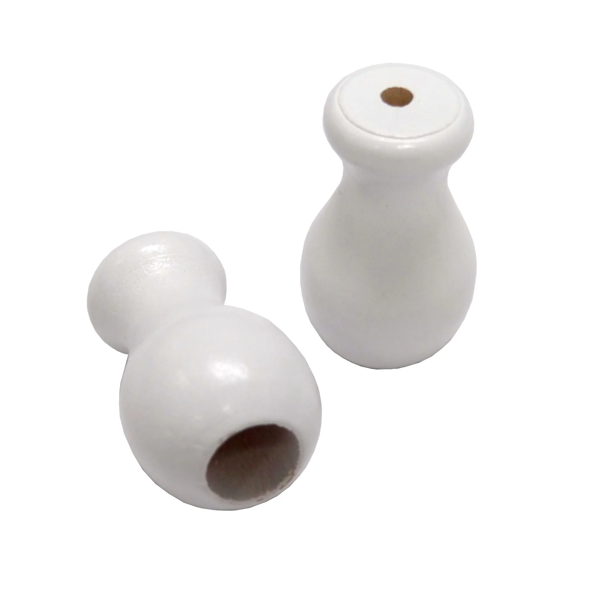 Wood Cord Pulls, White, 2 pc - Image 2