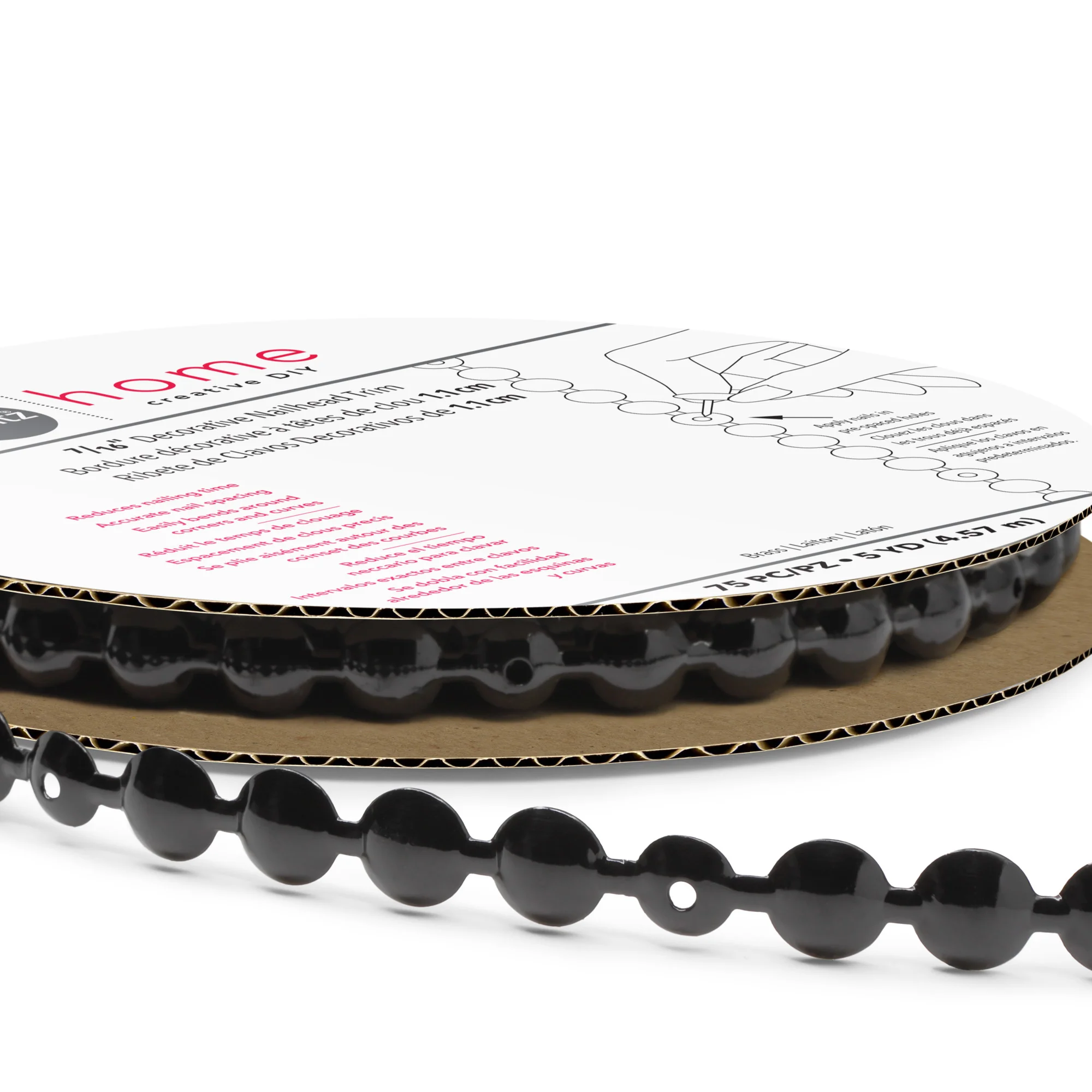 7/16" Decorative Nailhead Trim, Black, 75 pc - Image 2