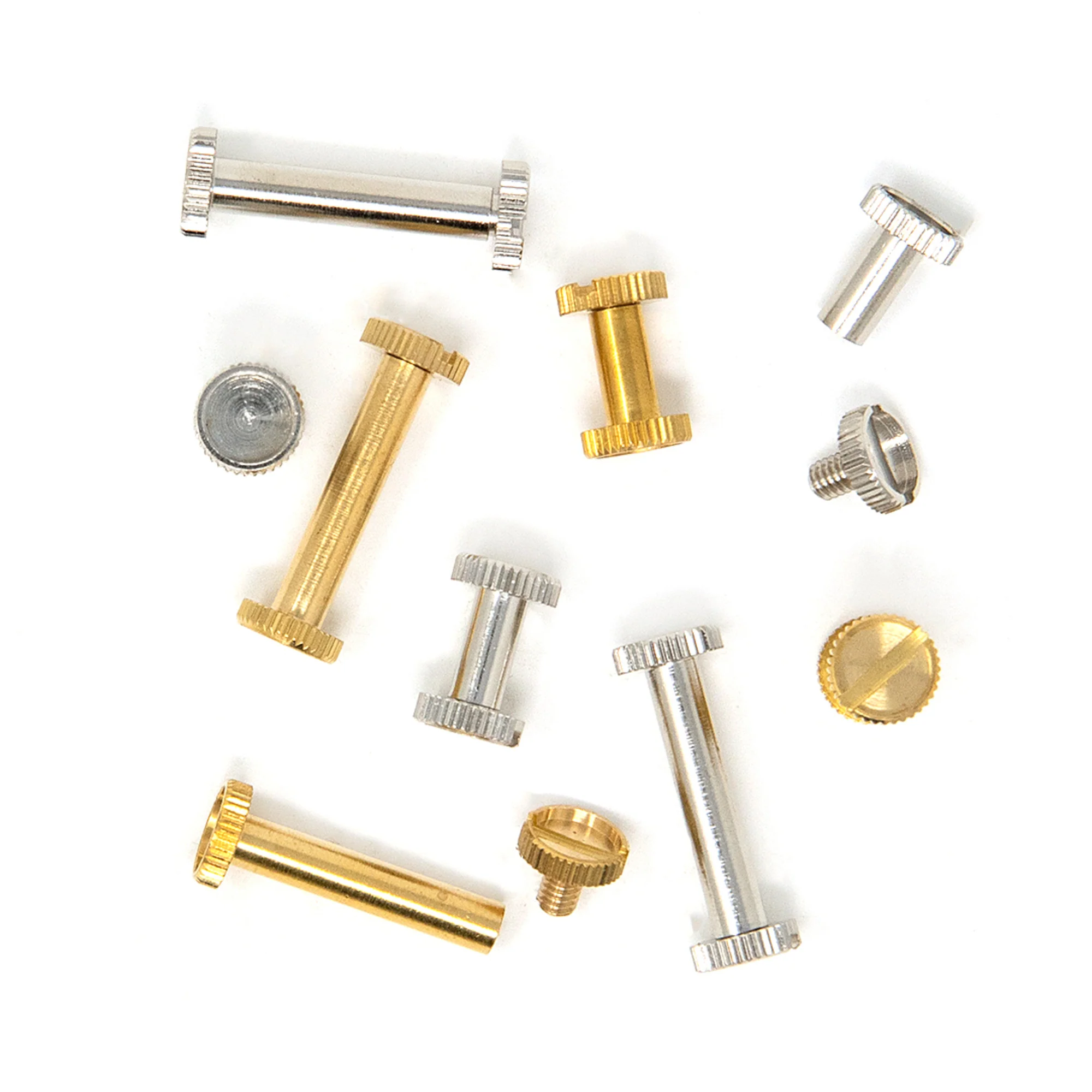 Short Post Chicago Screws, Brass, 3 pc - Image 6