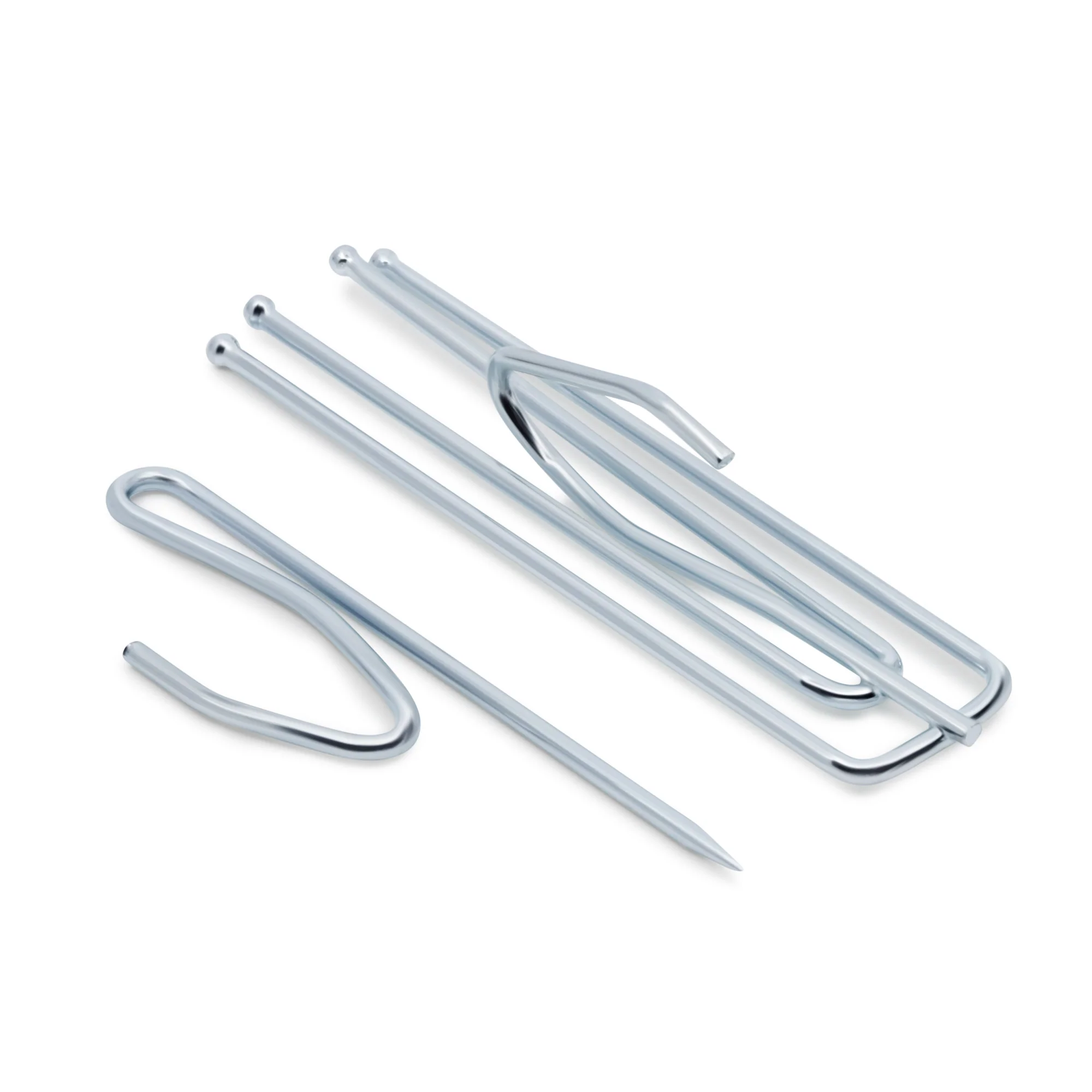 Short Neck Pleater Hooks, Silver, 14 pc - Image 2