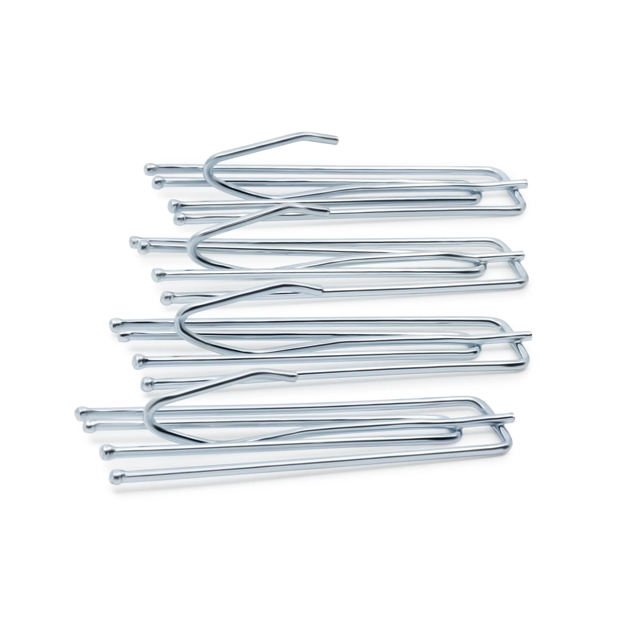 Long Neck Pleater Hooks, Silver, 14 pc - Image 4