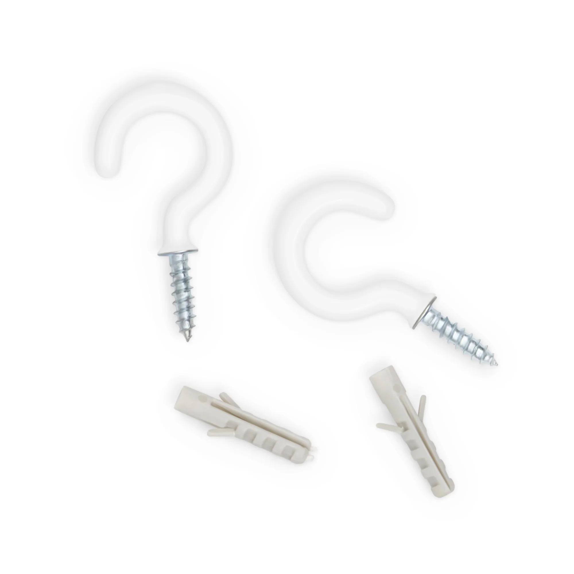 1-1/2" Tieback Holder Set, White, 2 Sets - Image 3