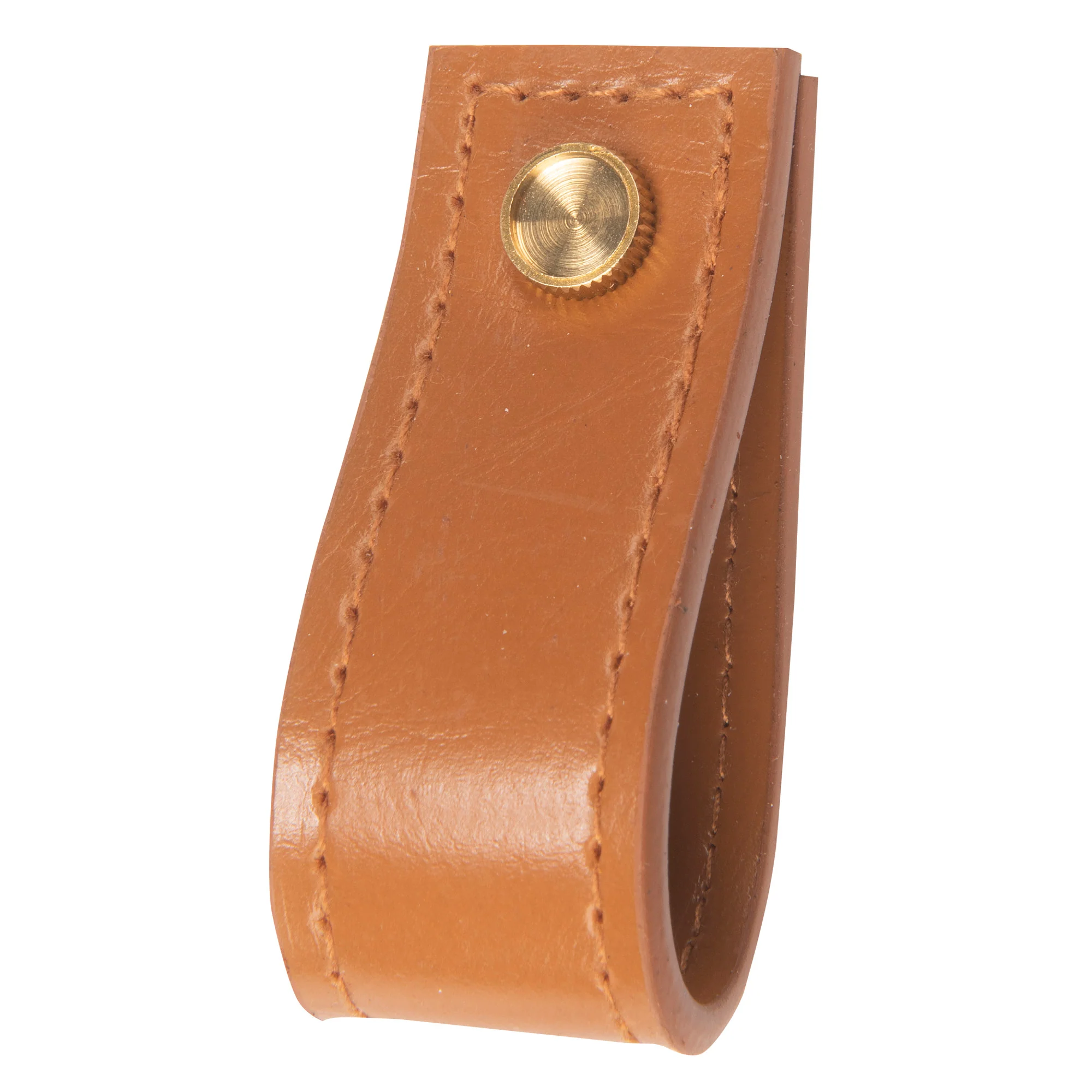 5-1/2" Faux Leather Handle Set, Ocher Brown - Image 3