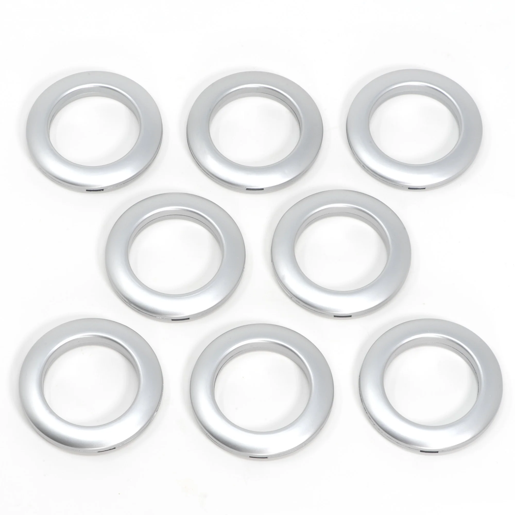 1-9/16" Curtain Grommets, Brushed Silver, 8 Sets - Image 2