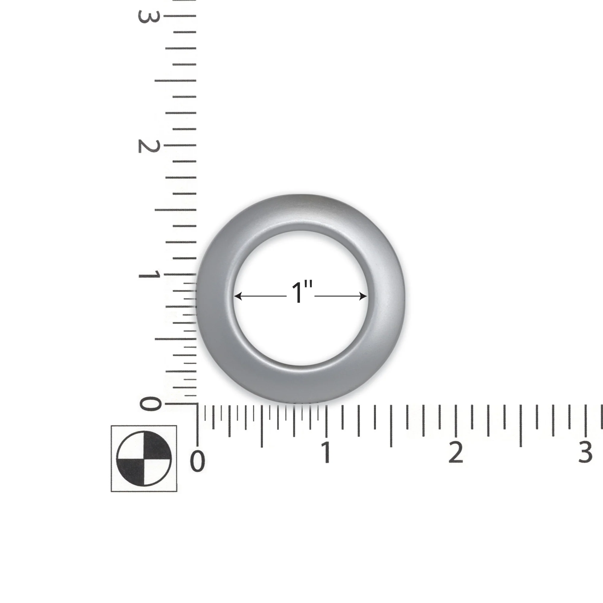 1" Curtain Grommets, Brushed Silver, 8 Sets - Image 3