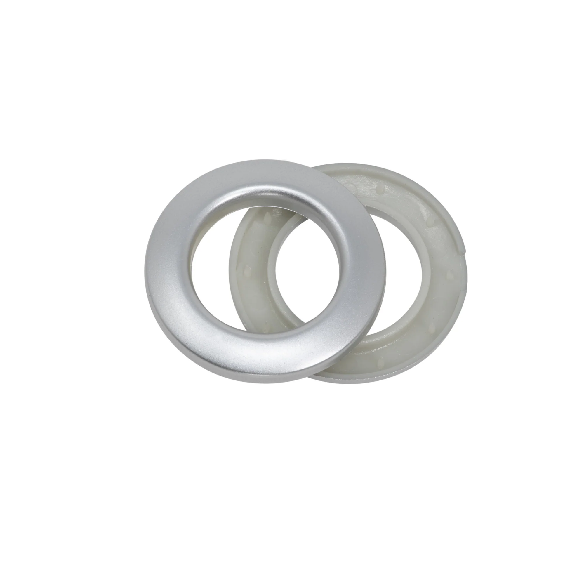 1" Curtain Grommets, Brushed Silver, 8 Sets - Image 4