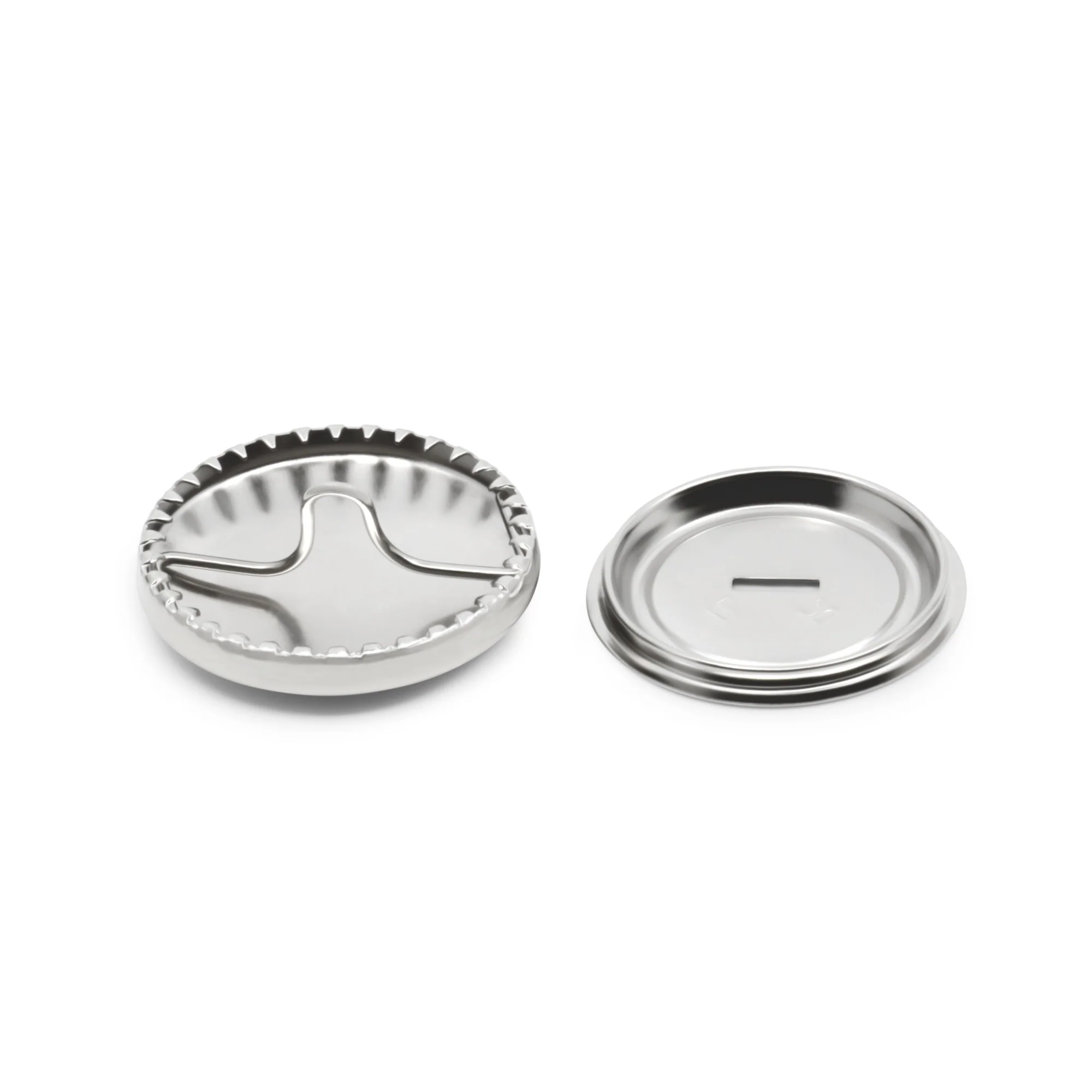 1-1/8" Half Ball Cover Buttons, Nickel, 6 pc - Image 3