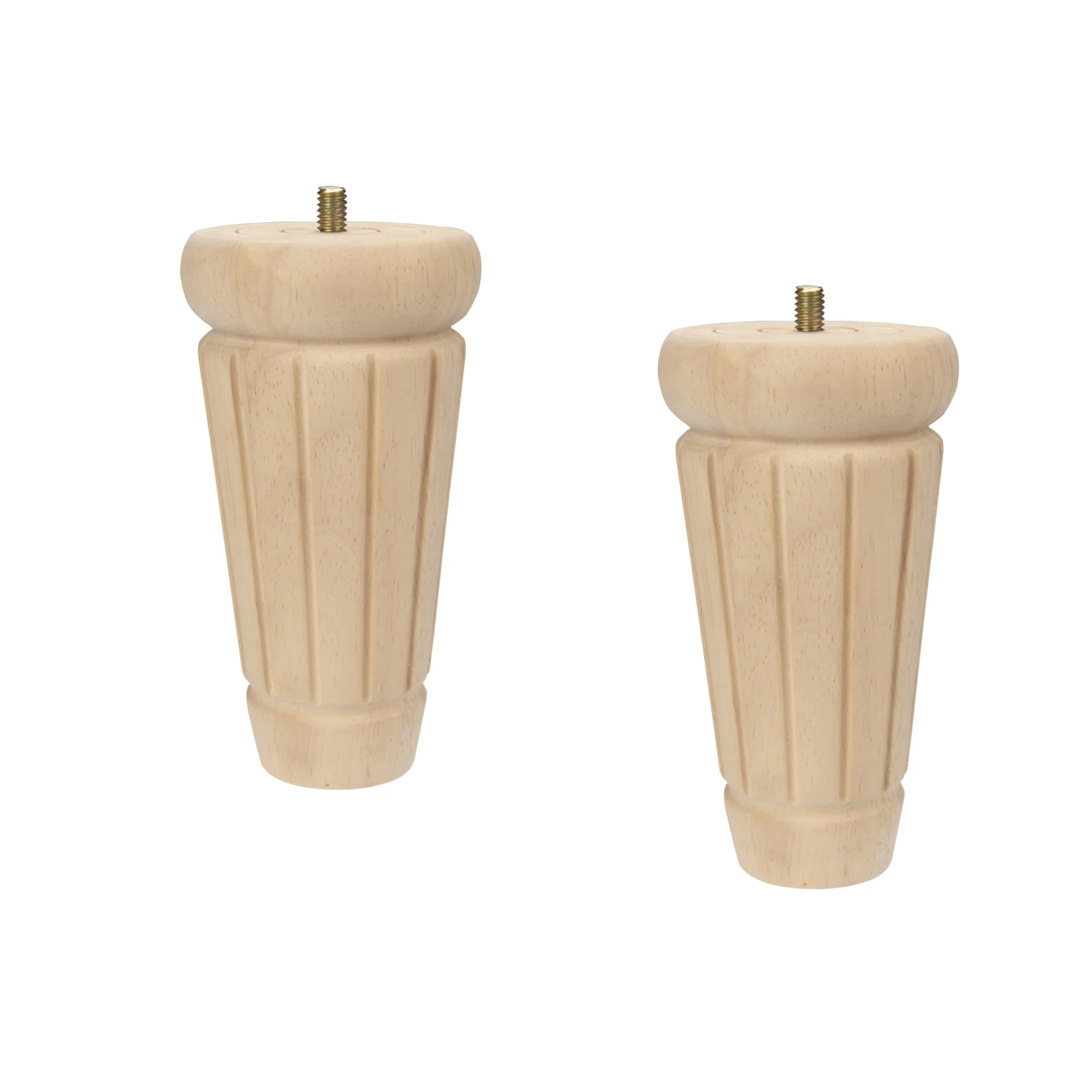 Fluted Column Bun Feet, Natural, 2 pc - Image 2