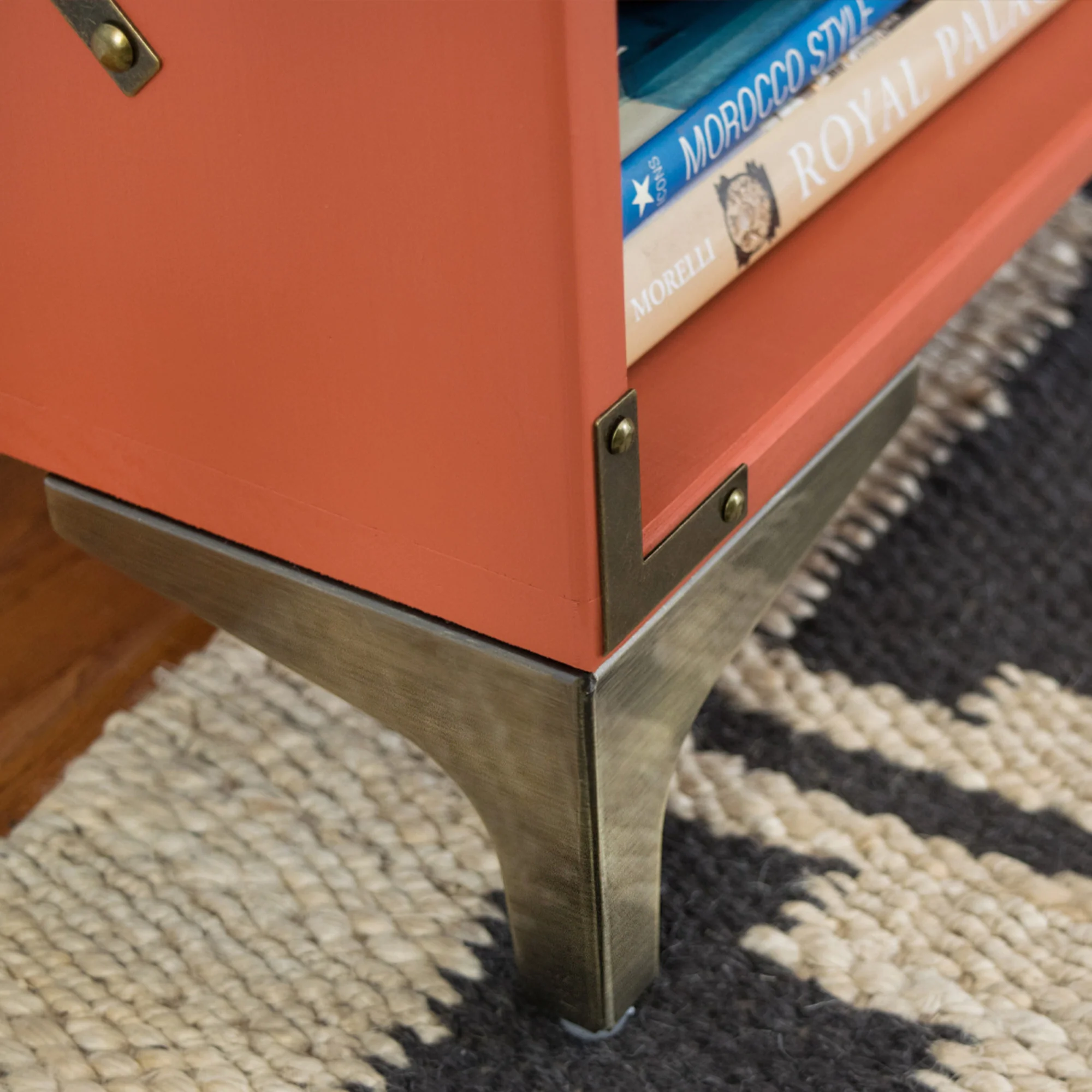 Metal Corner Legs, Antique Brass, 2 pc - Image 7