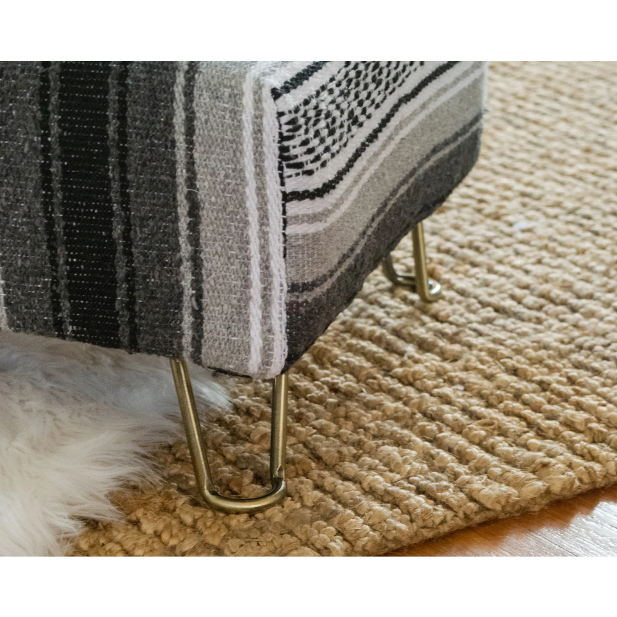 Modern Hairpin Legs, Antique Brass, 2 pc - Image 7