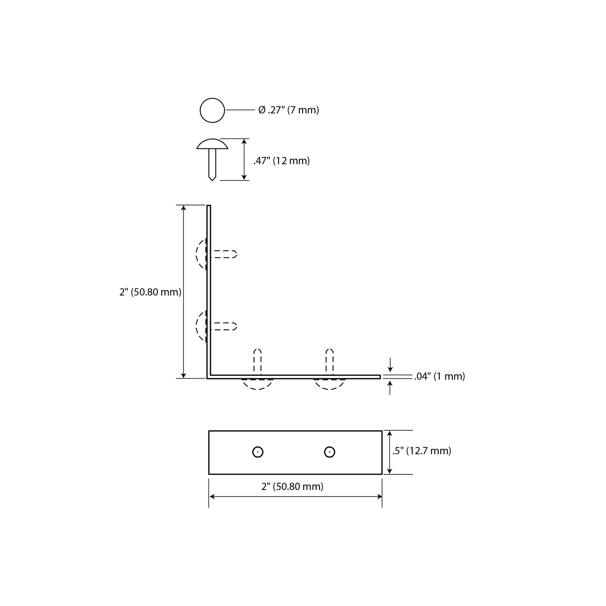 Smooth Right Angle Corners, Small, Brass, 4 pc - Image 5