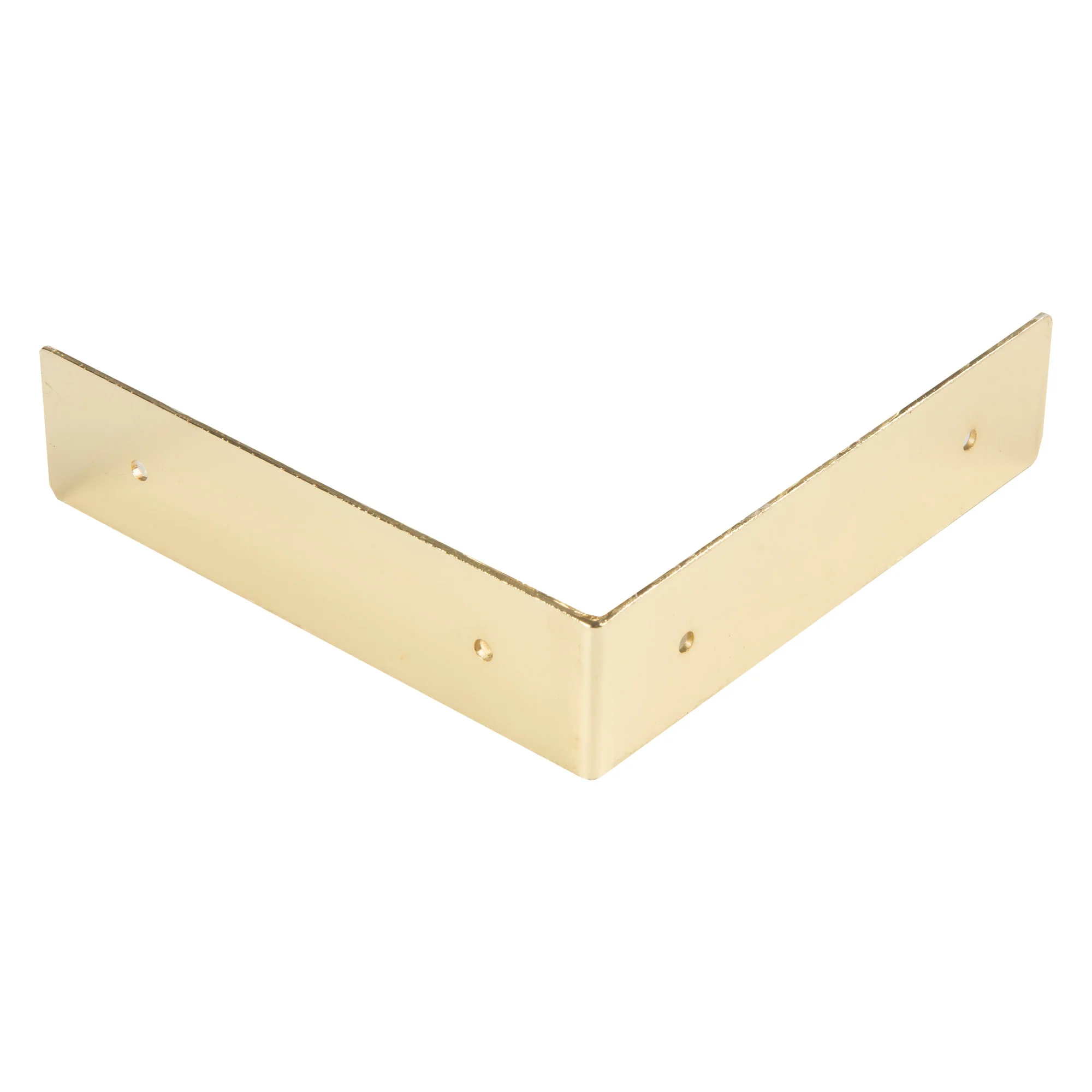 Smooth Right Angle Corners, Large, Brass, 4 pc - Image 3