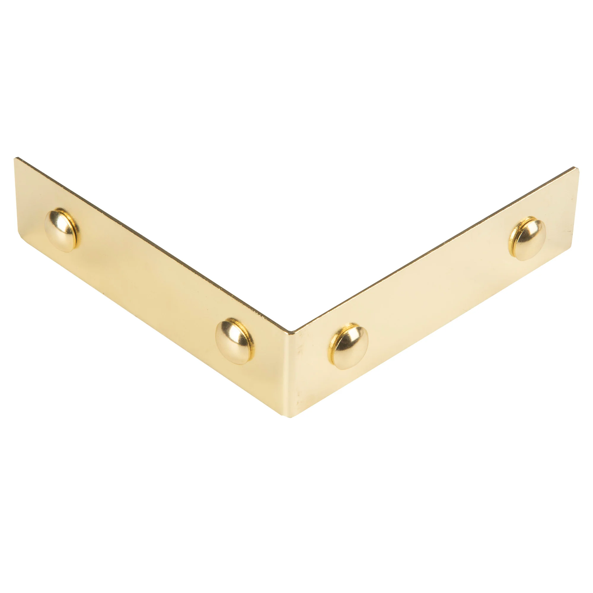Smooth Right Angle Corners, Large, Brass, 4 pc - Image 4