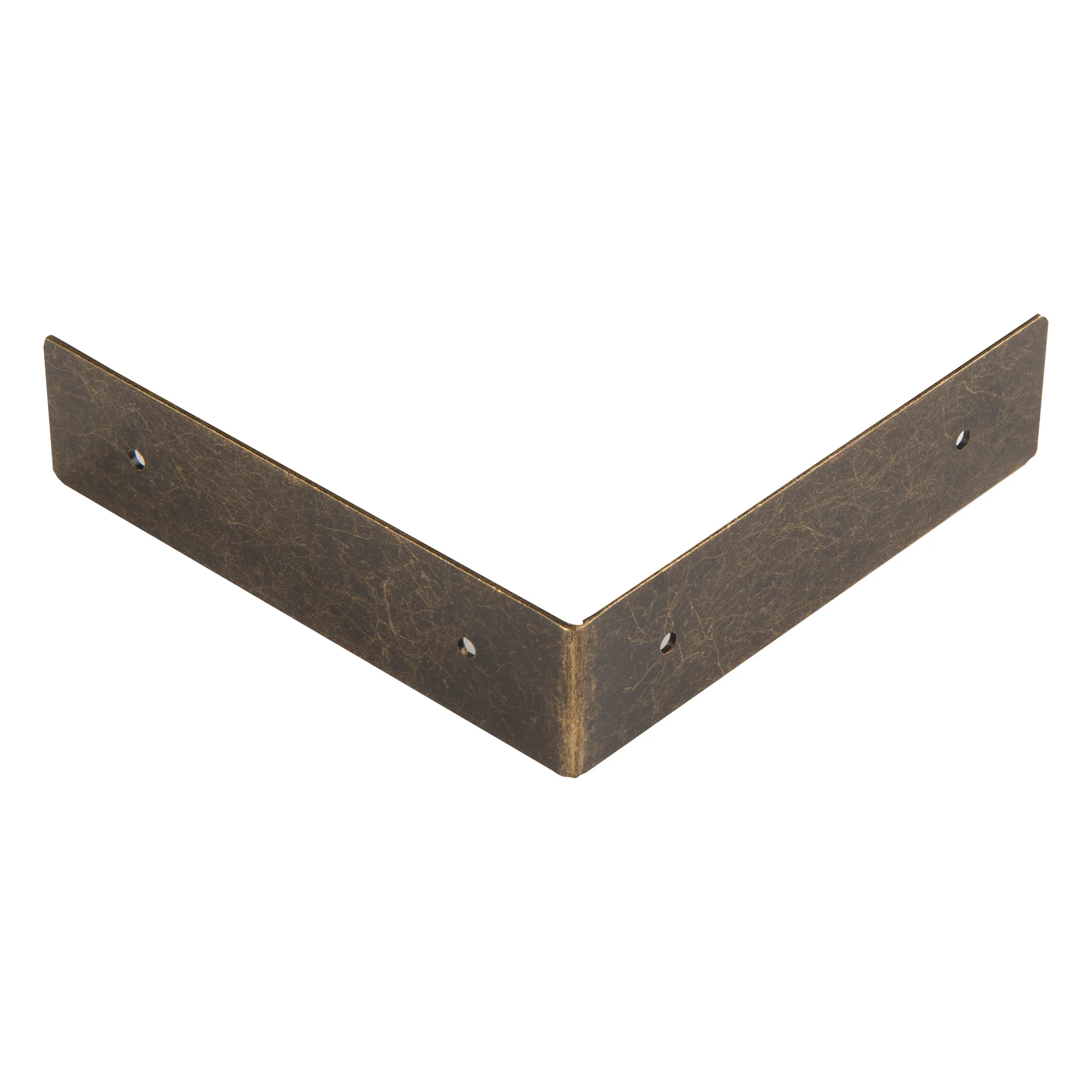 Smooth Right Angle Corners, Large, Antique Brass, 4 pc - Image 3