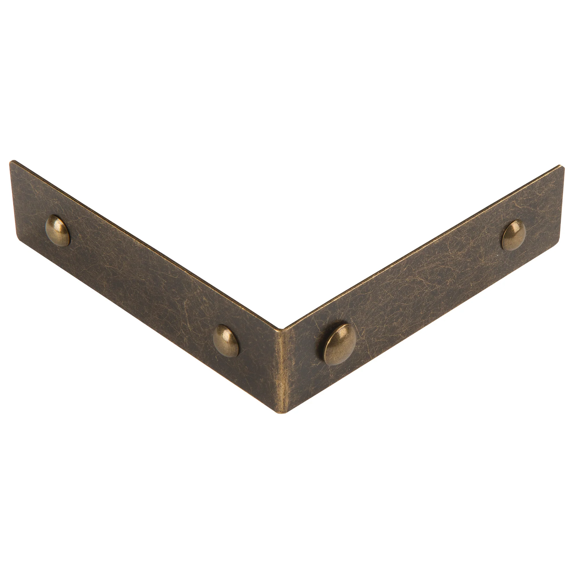 Smooth Right Angle Corners, Large, Antique Brass, 4 pc - Image 4