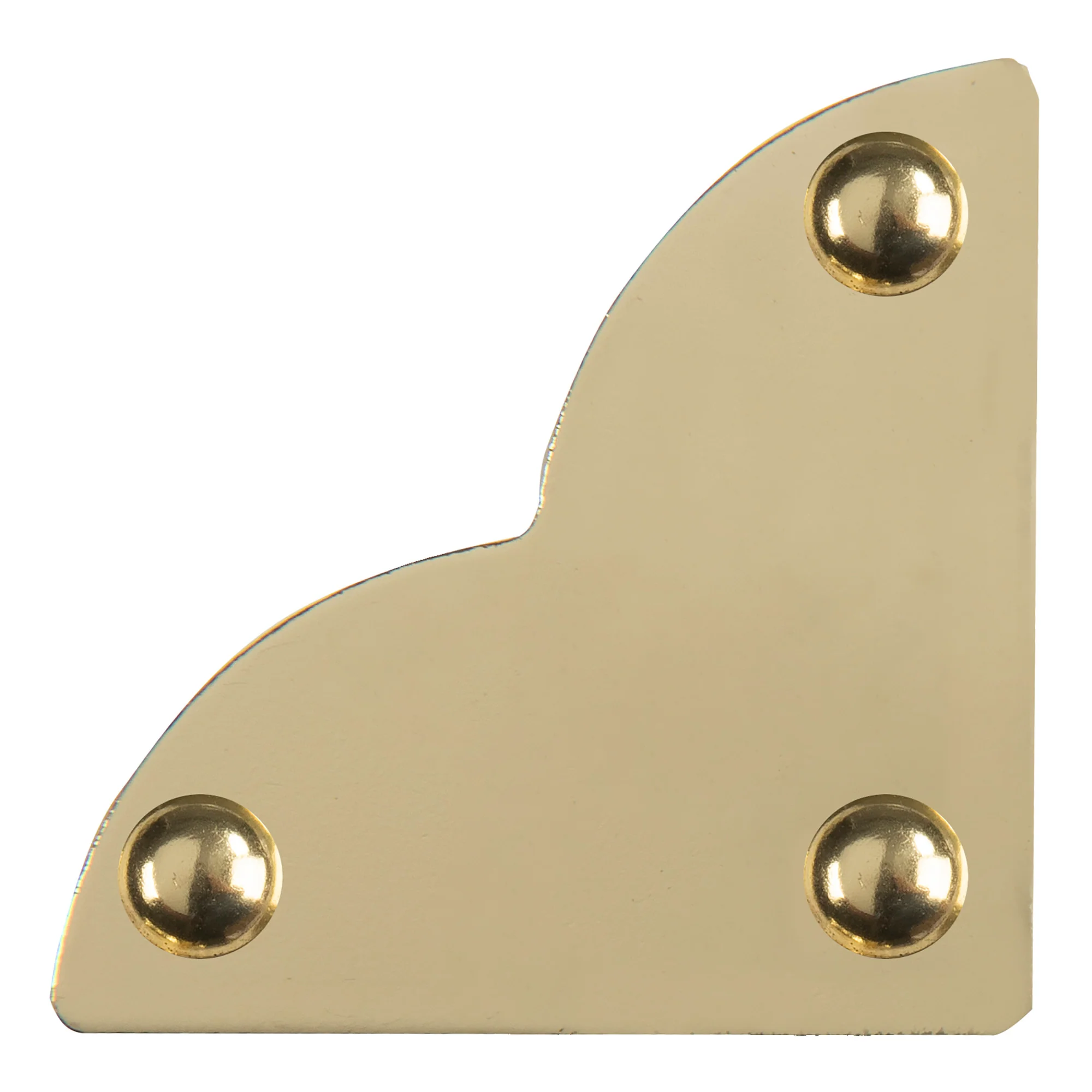 Smooth Quatrefoil Corners, Small, Brass, 4 pc - Image 2