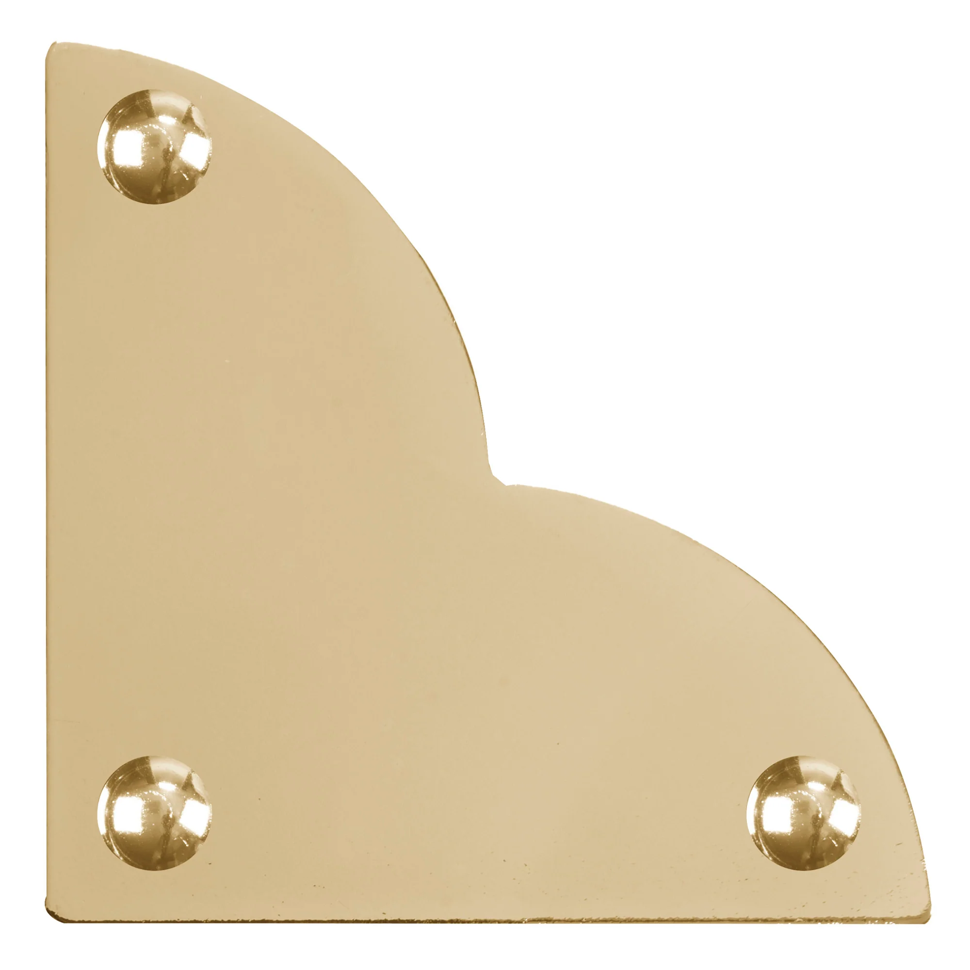 Smooth Quatrefoil Corners, Large, Brass, 4 pc - Image 2