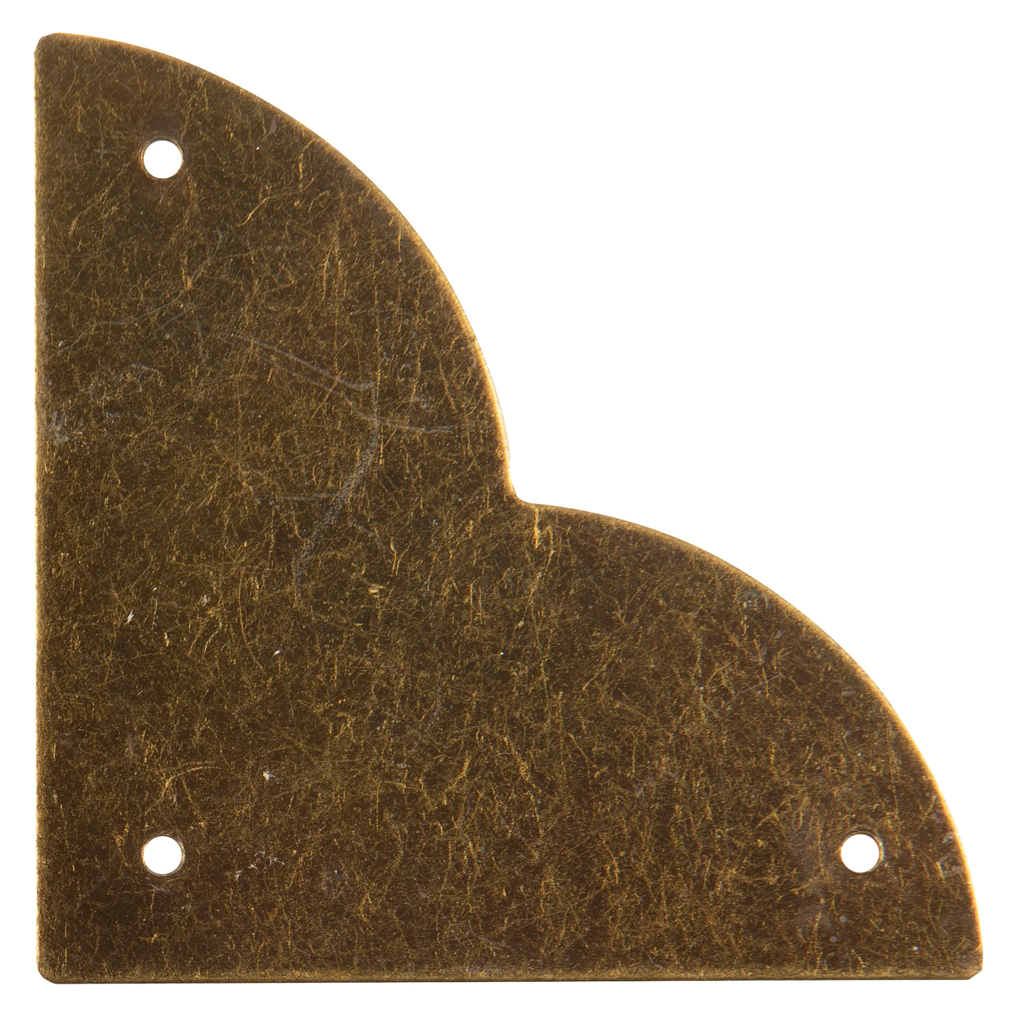 Smooth Quatrefoil Corners, Large, Antique Brass, 4 pc - Image 2