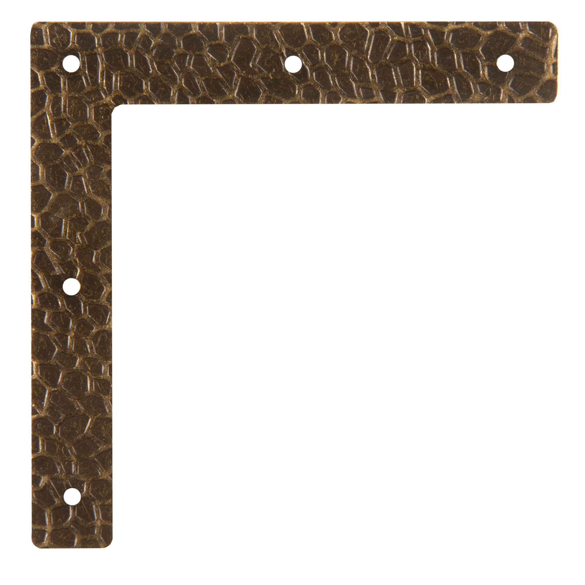 Textured Campaign Corners, Large, Antique Brass, 4 pc - Image 3