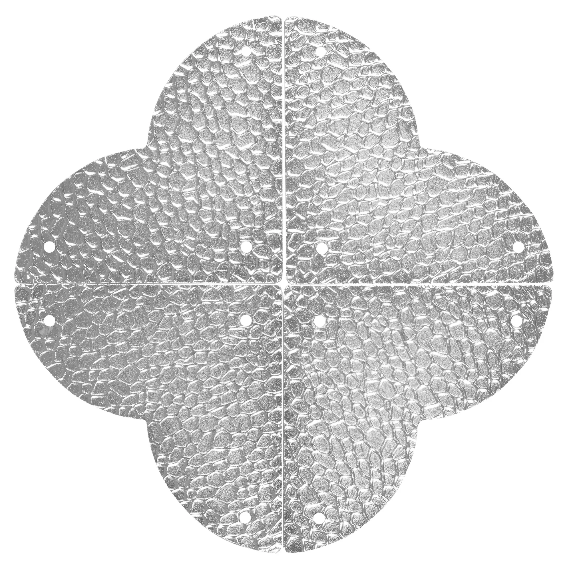 Textured Quatrefoil Corners, Large, Nickel, 4pc - Image 4
