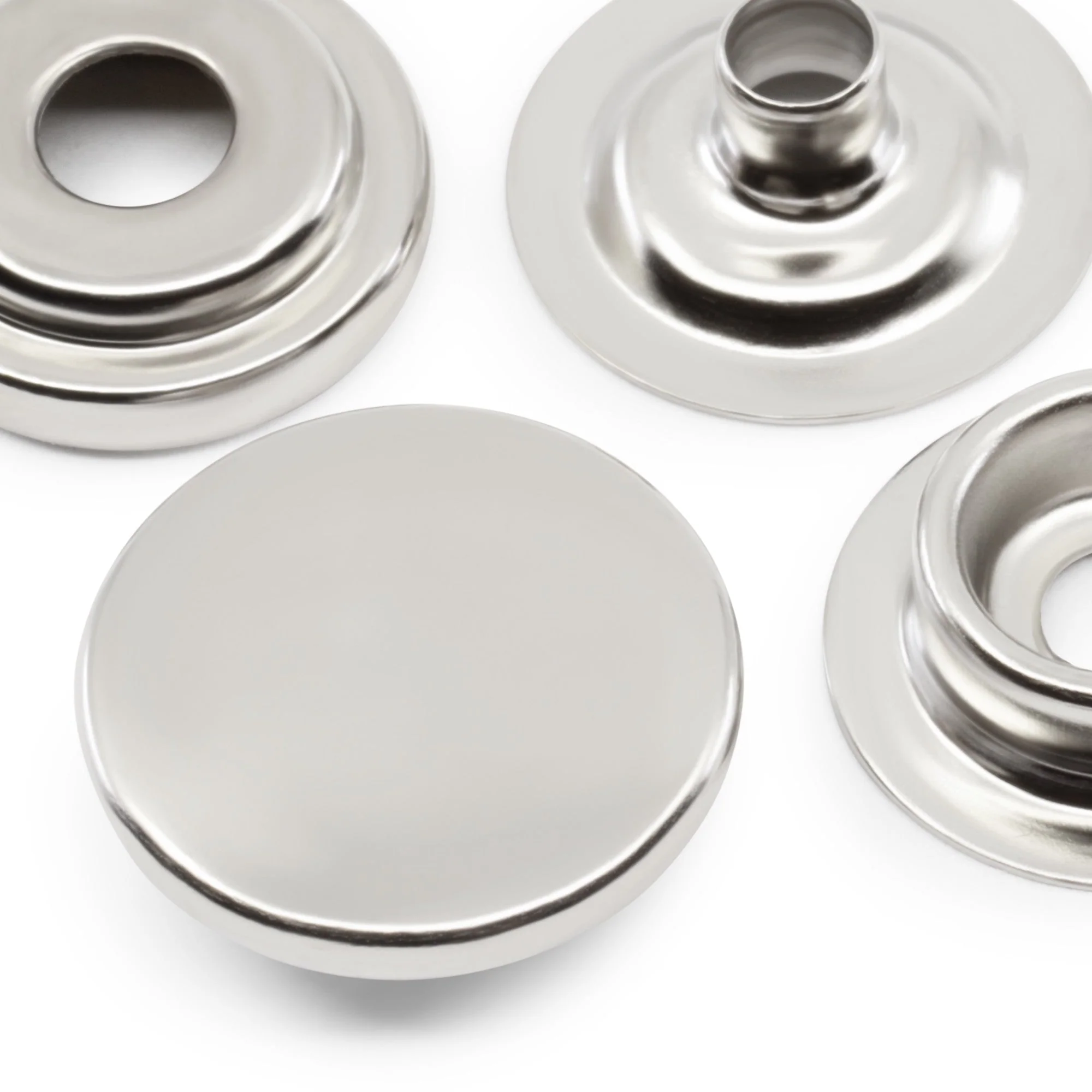 5/8" Heavy Duty Snaps, 7 Sets, Nickel - Image 2