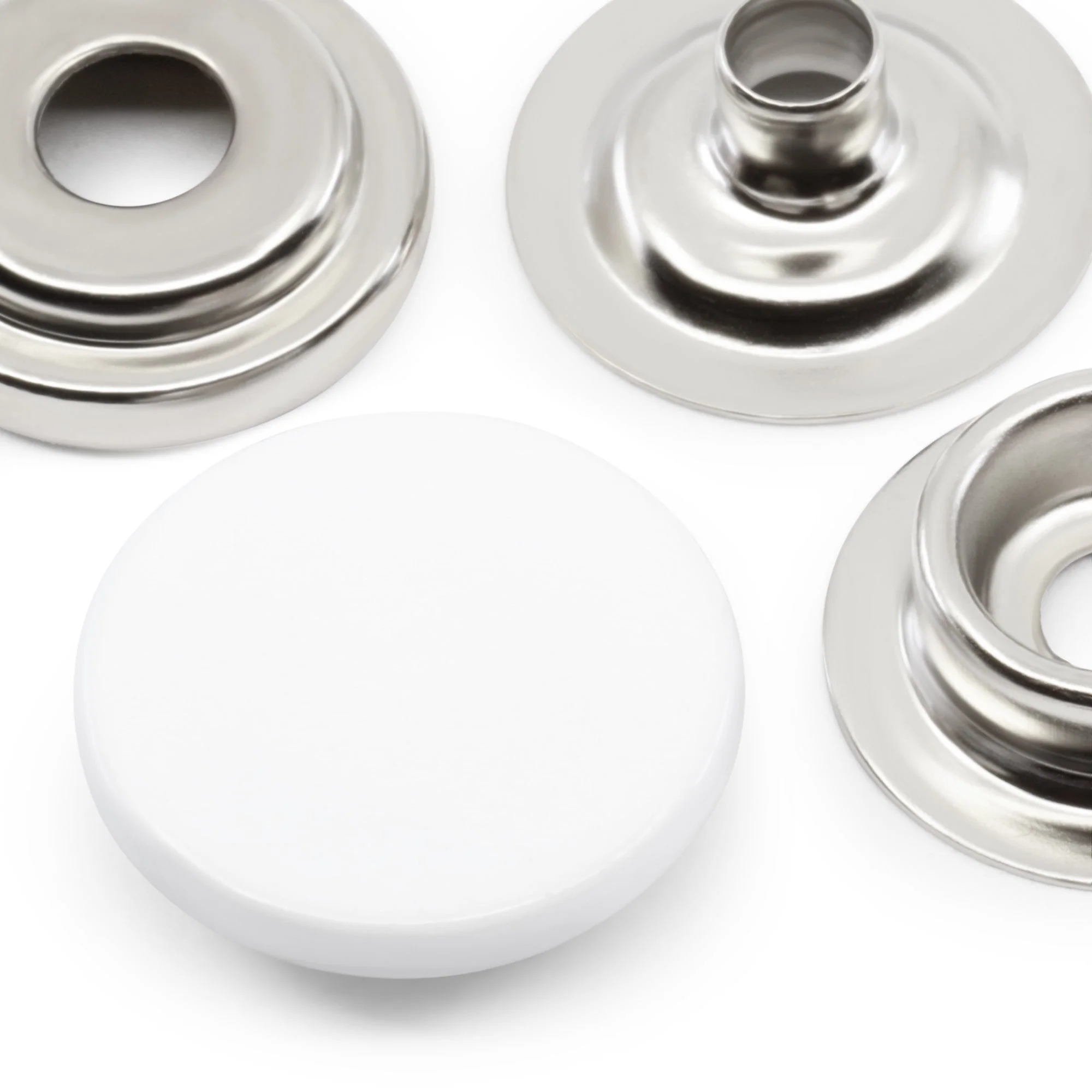 5/8" Heavy Duty Snaps, 7 Sets, White - Image 2