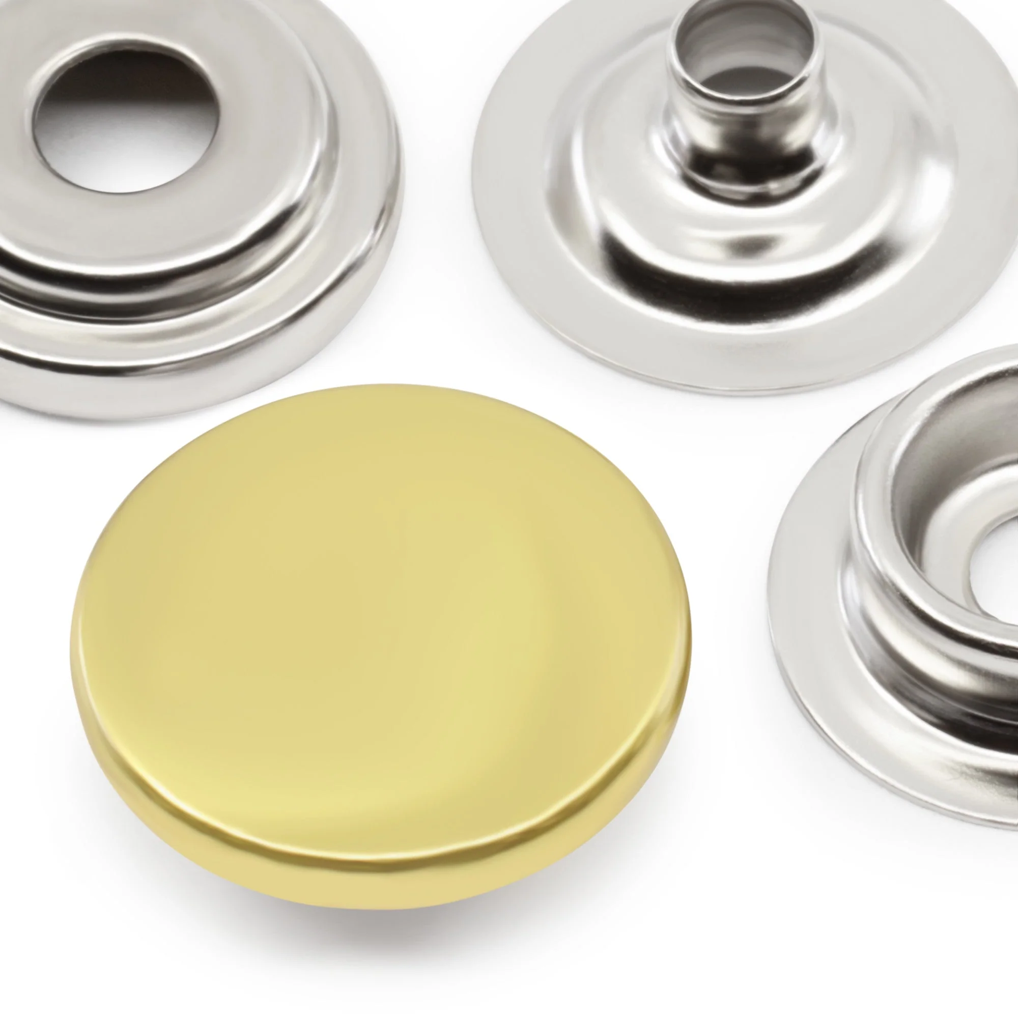 5/8" Heavy Duty Snaps, 7 Sets, Gold - Image 2