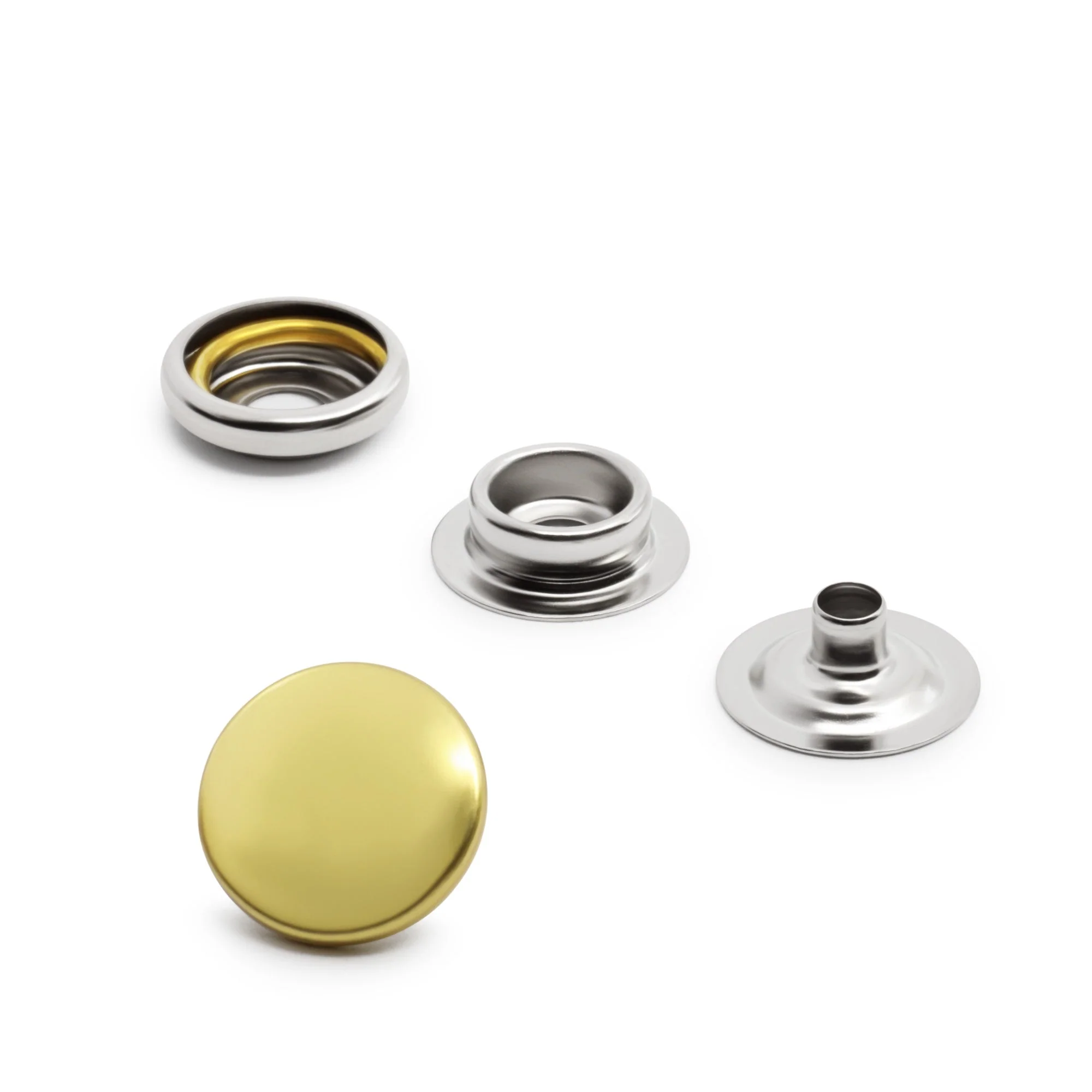 5/8" Heavy Duty Snaps, 7 Sets, Gold - Image 3