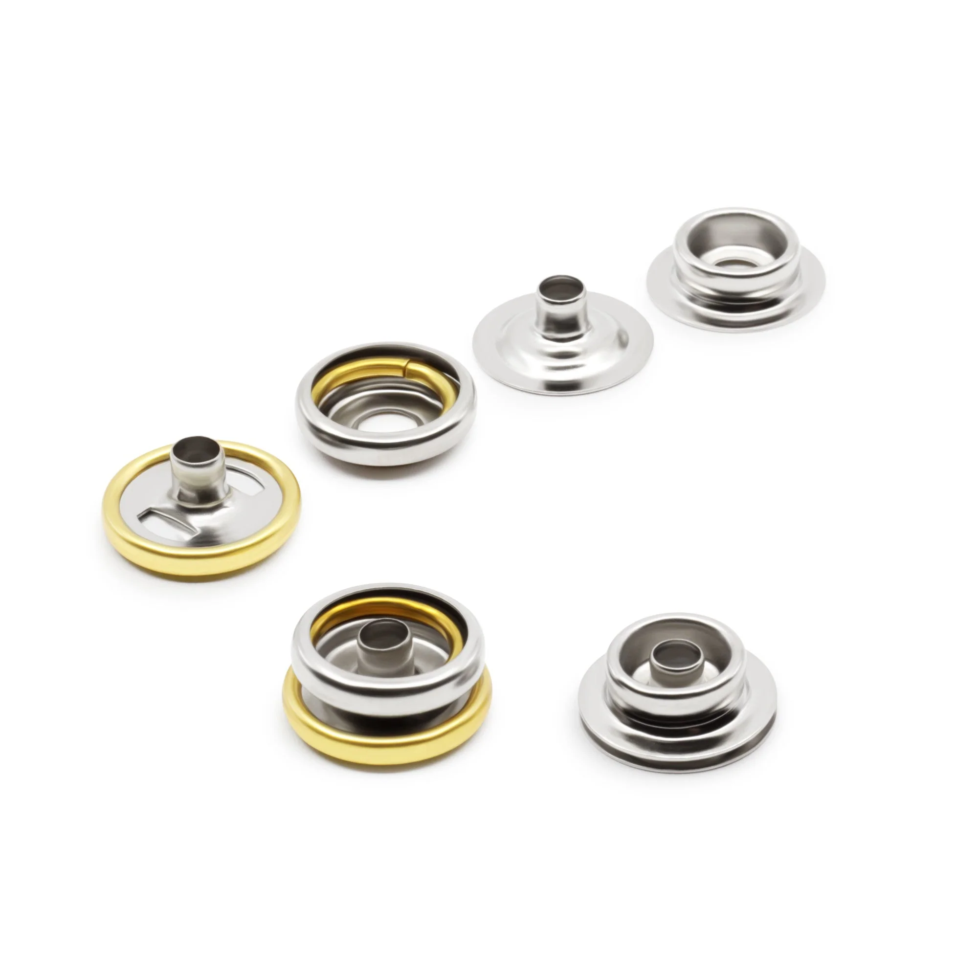 5/8" Heavy Duty Snaps, 7 Sets, Gold - Image 4