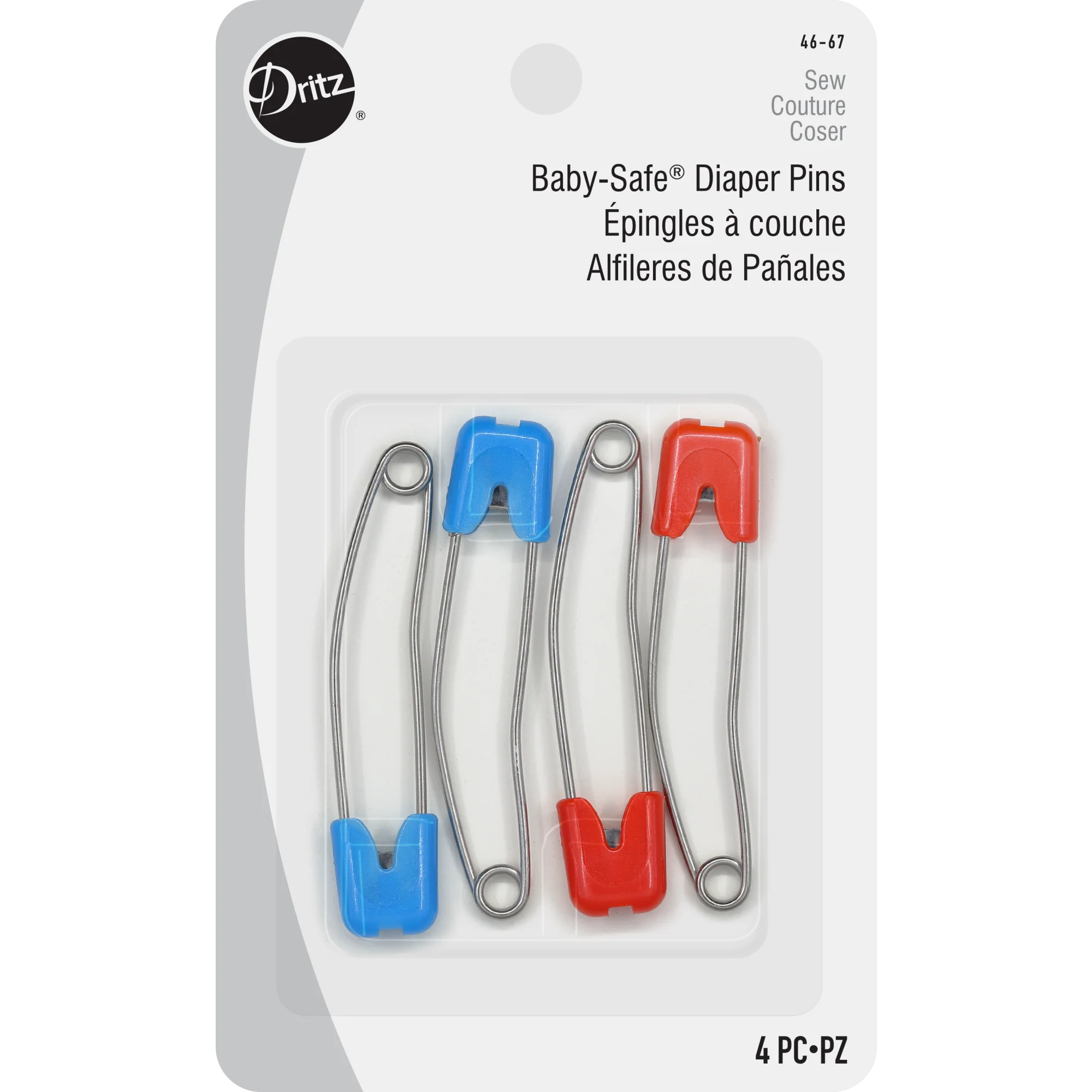 Bright Baby-Safe Diaper Pins, 4 Count, Assorted Colors - Image 6