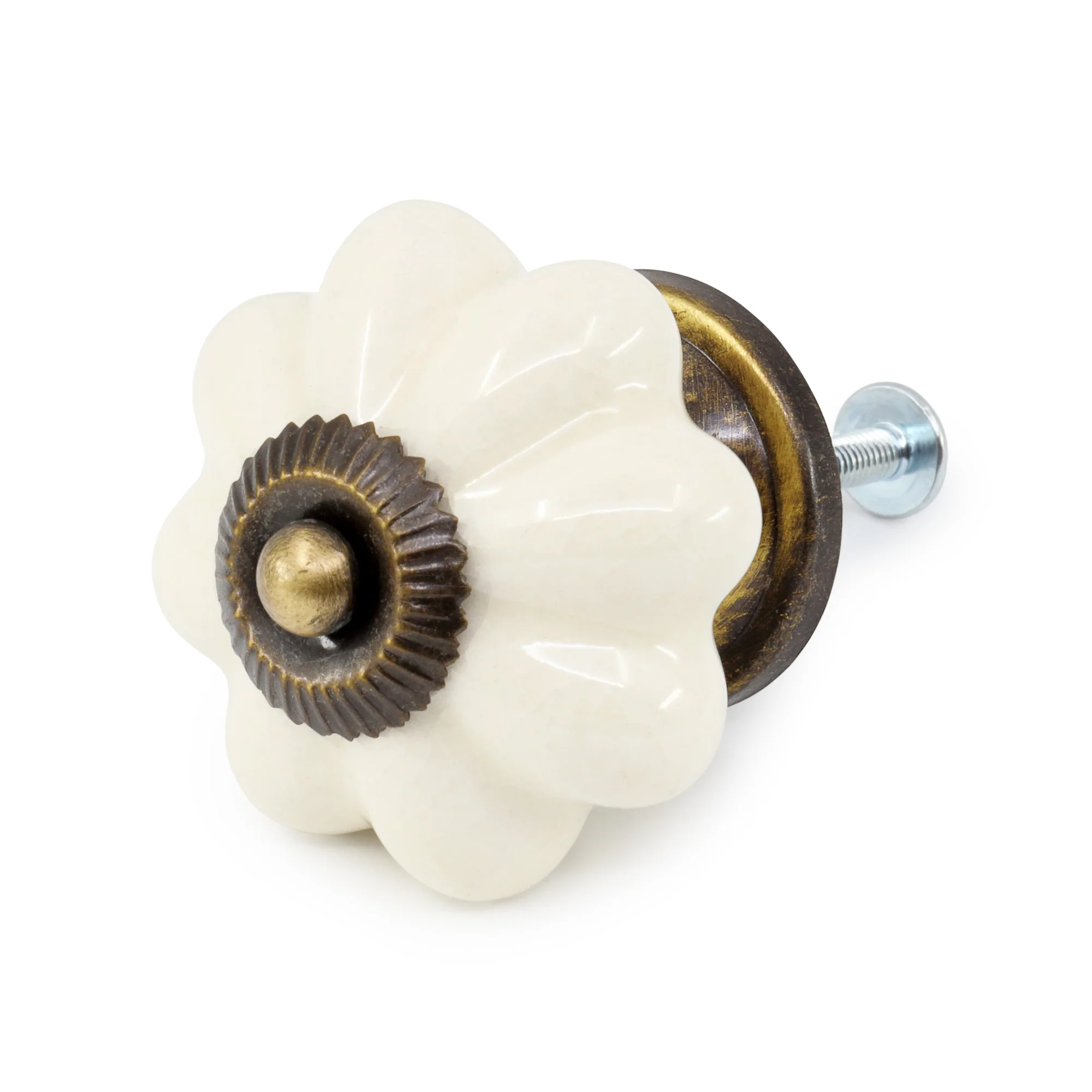 Ceramic Scallop Knob, Cream - Image 4