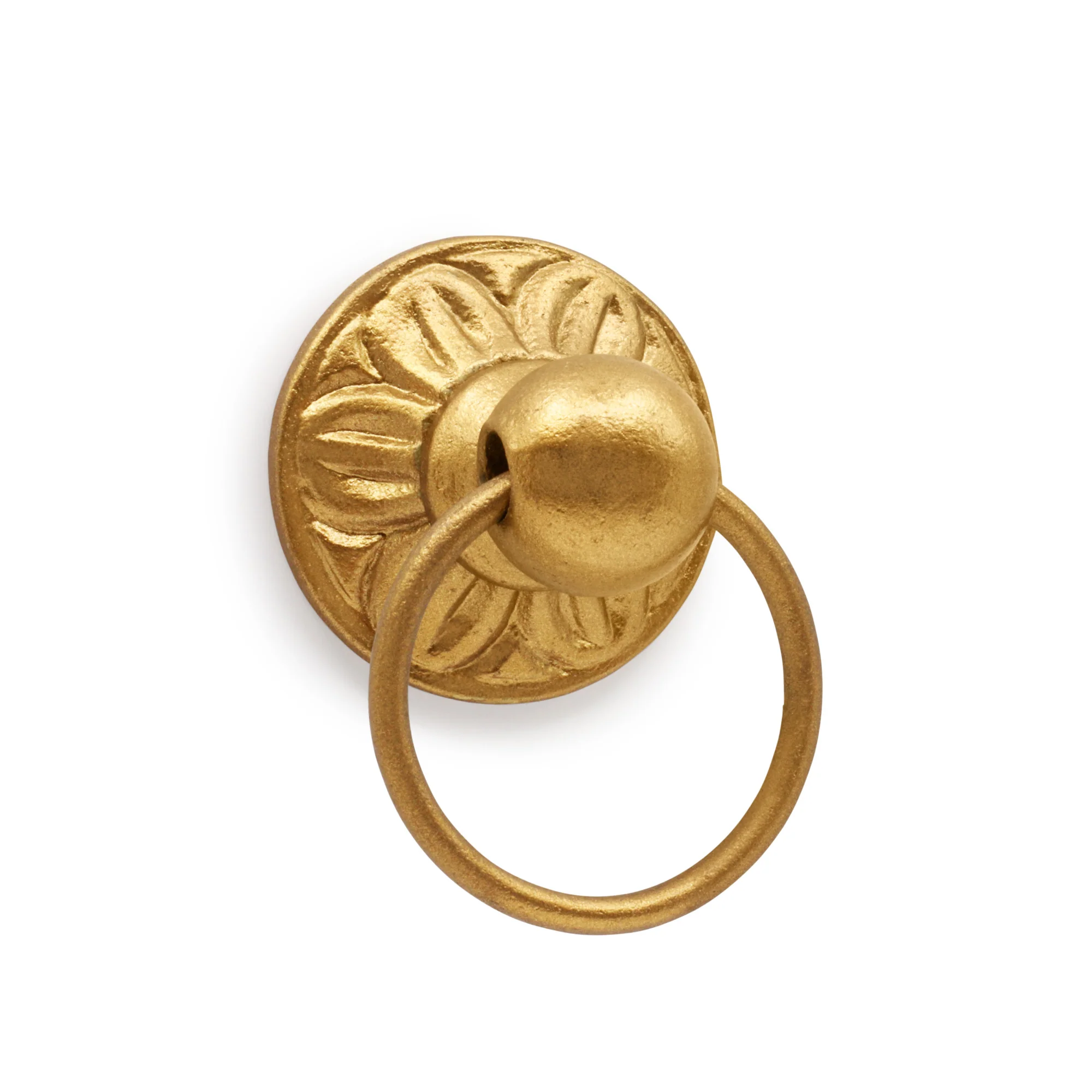 Cast Iron Ring Pull, Gilt - Image 2