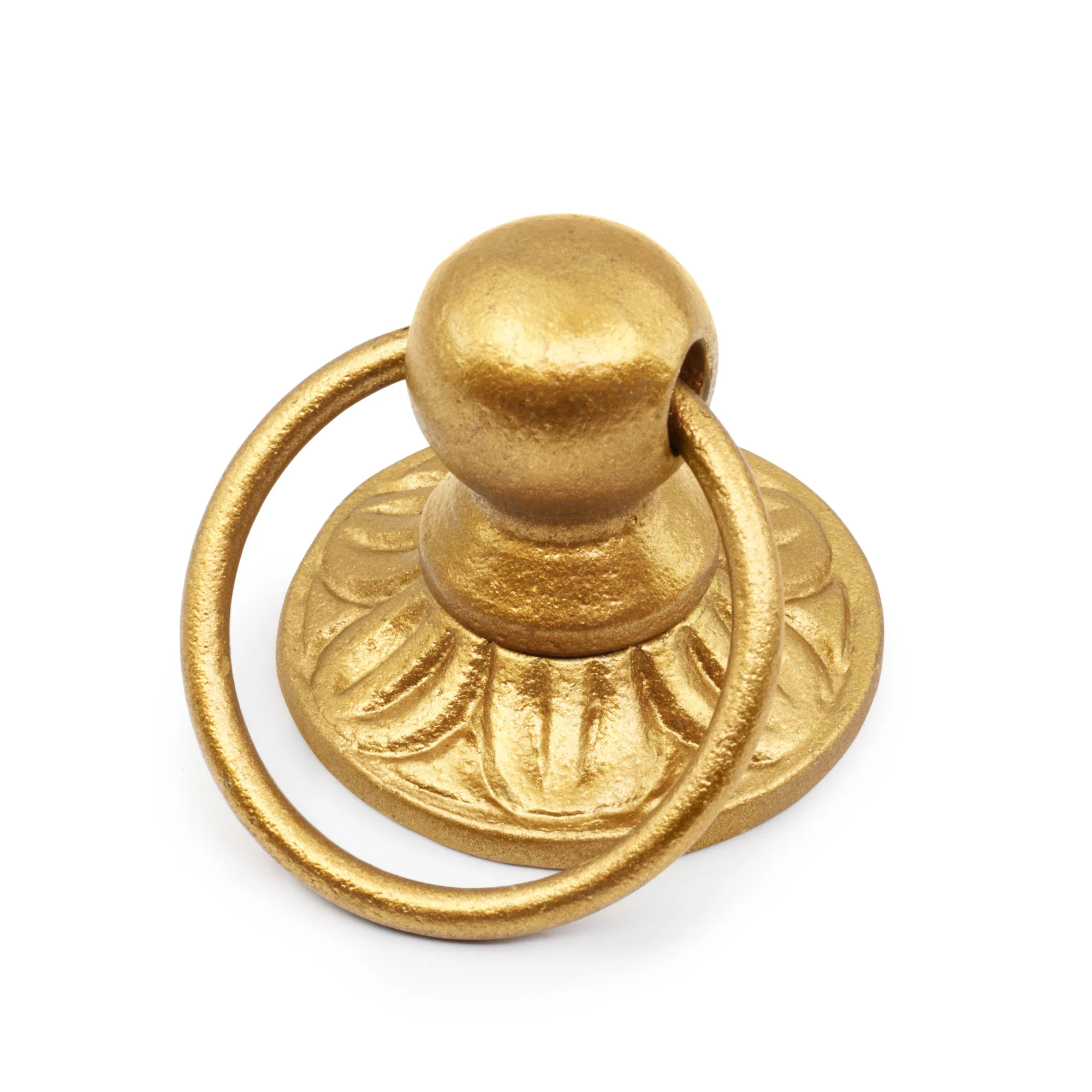 Cast Iron Ring Pull, Gilt - Image 3