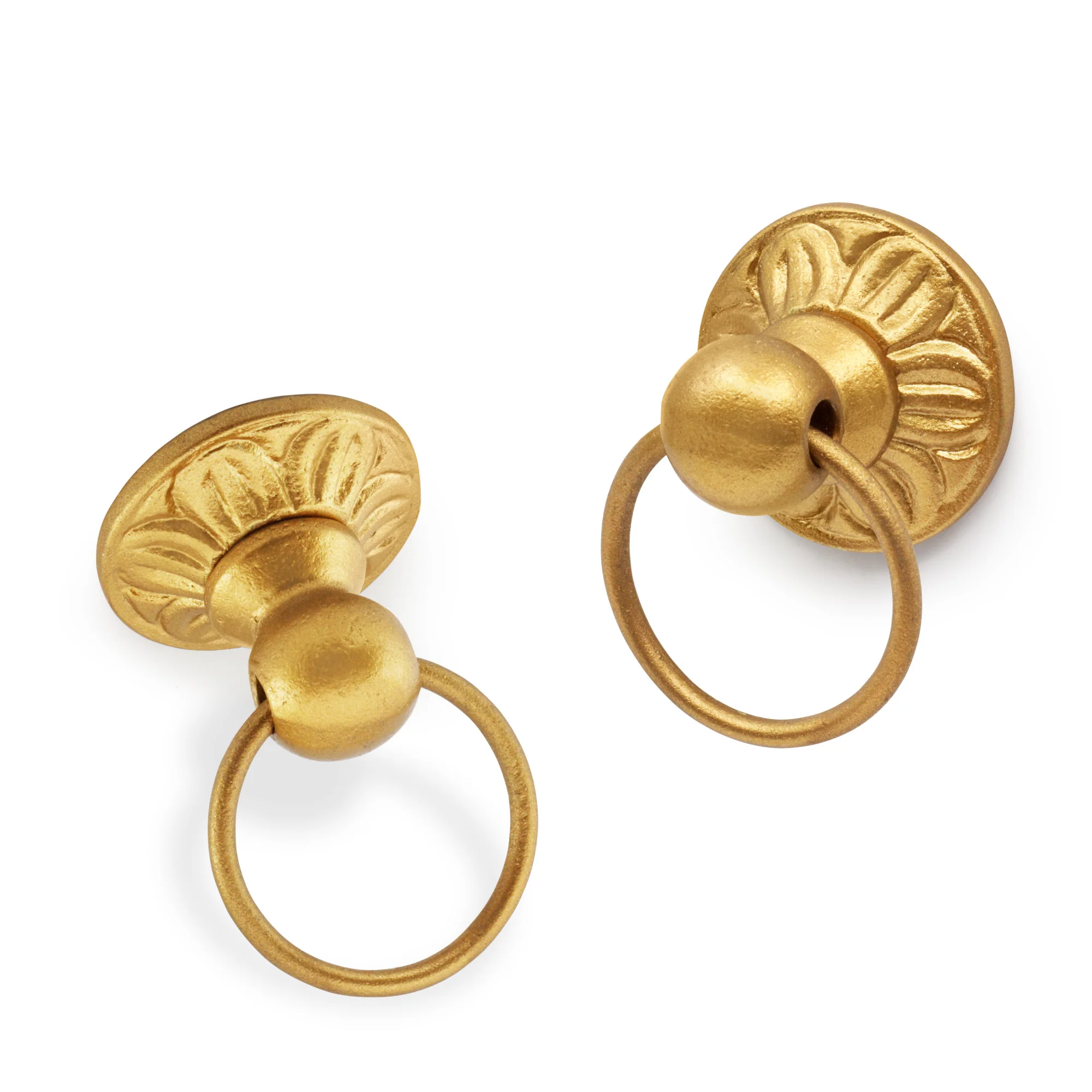 Cast Iron Ring Pull, Gilt - Image 4