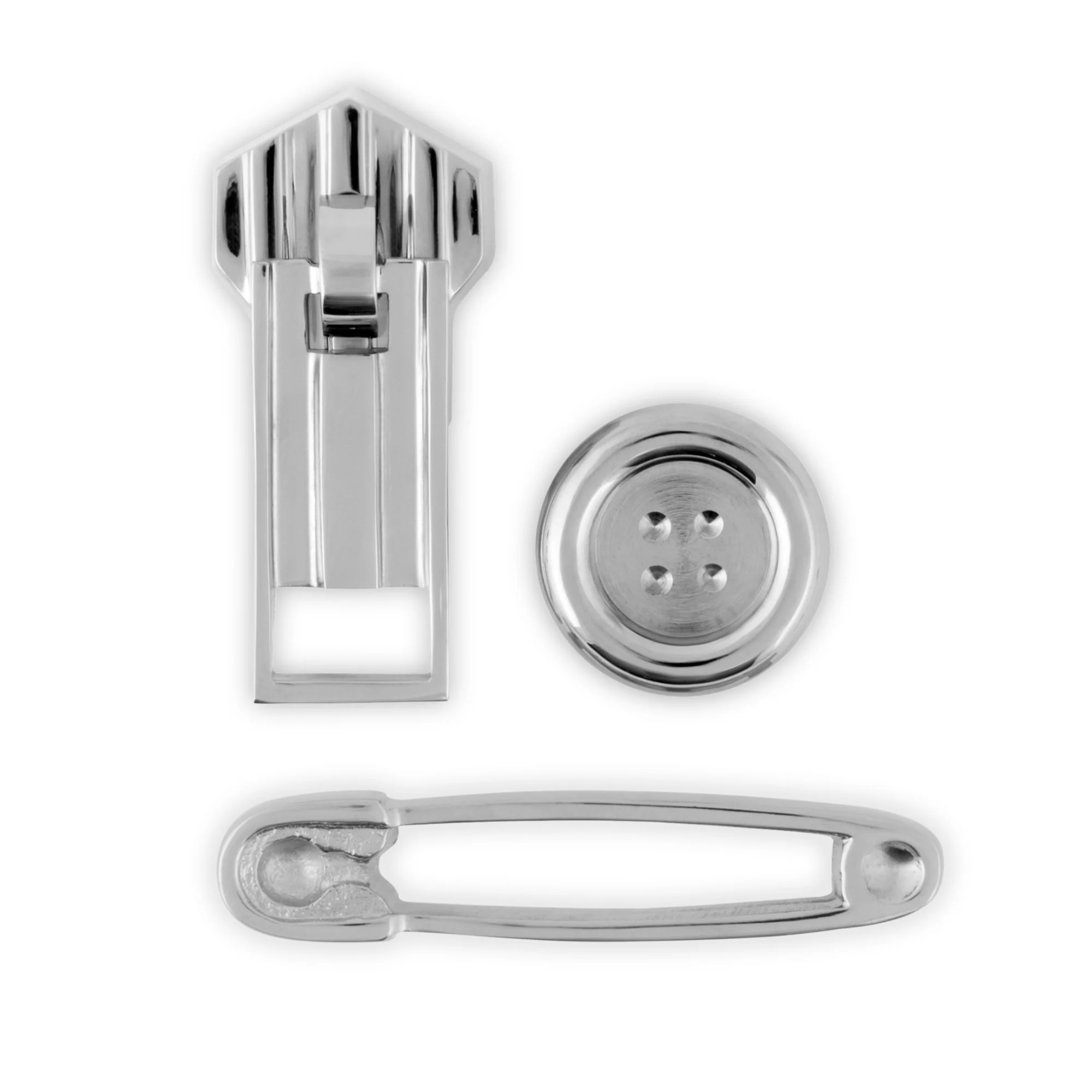 Brass Safety Pin Pull, Nickel - Image 6