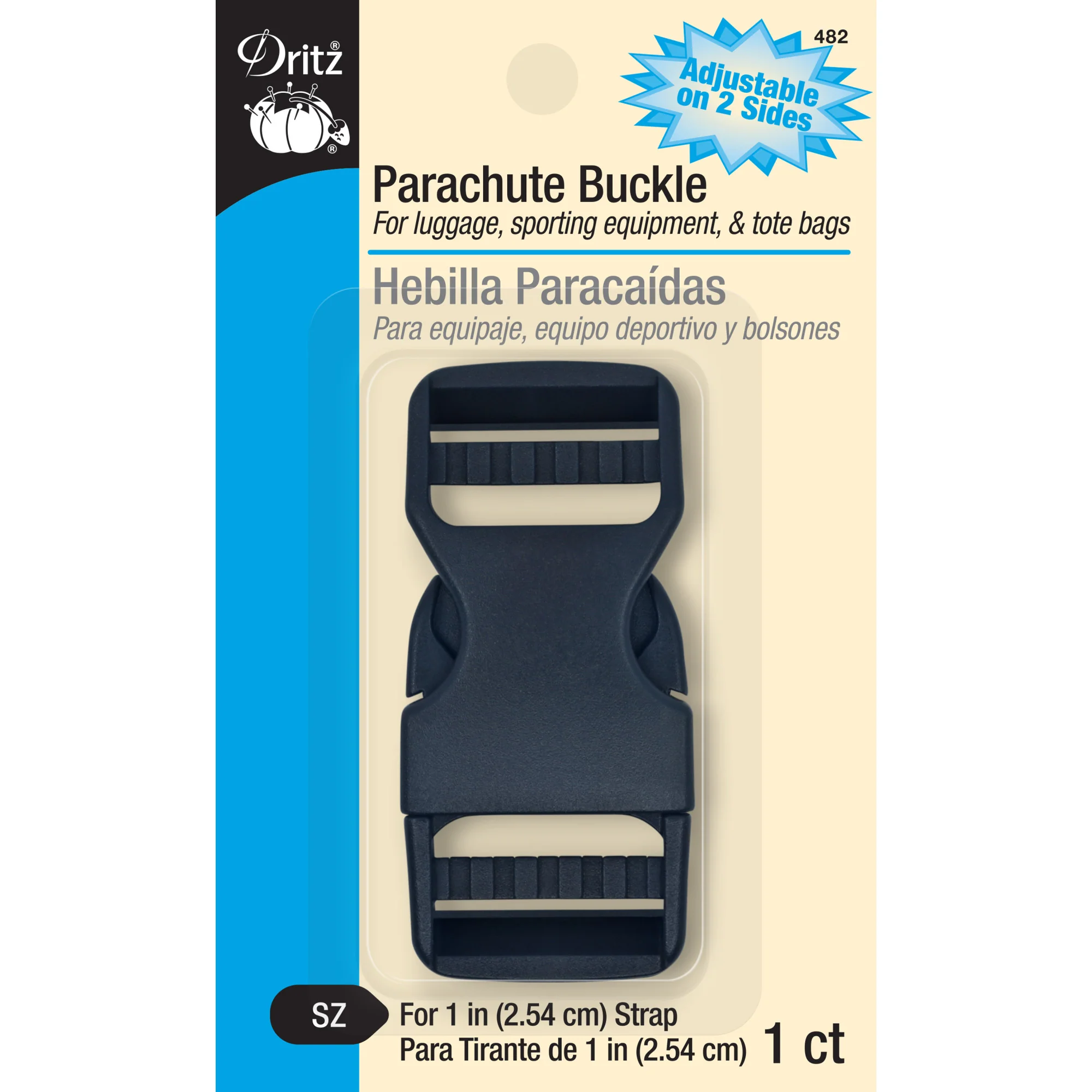 1" Parachute Buckle, Navy
