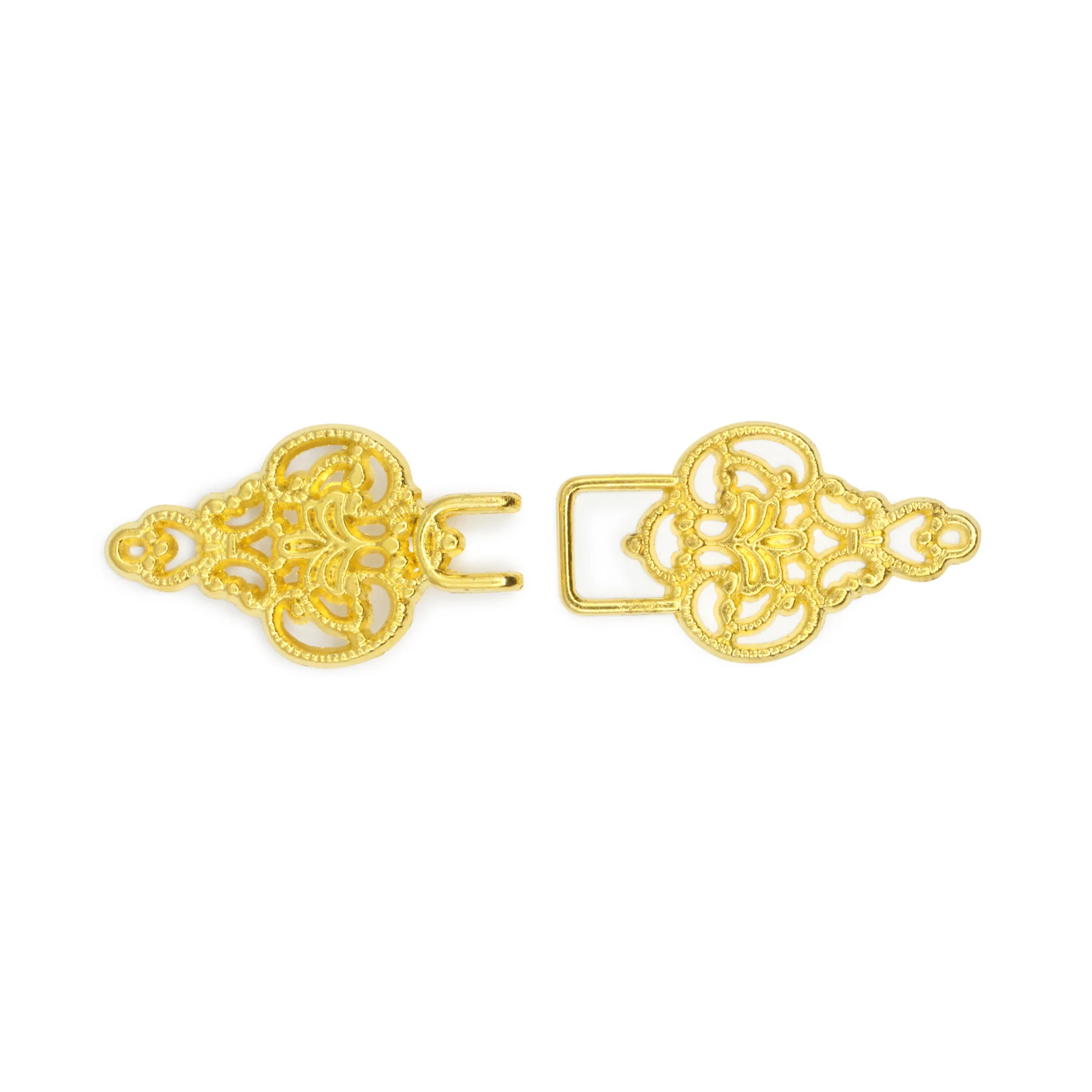 Filigree Hook & Eye, 1 pc, Gold - Image 3